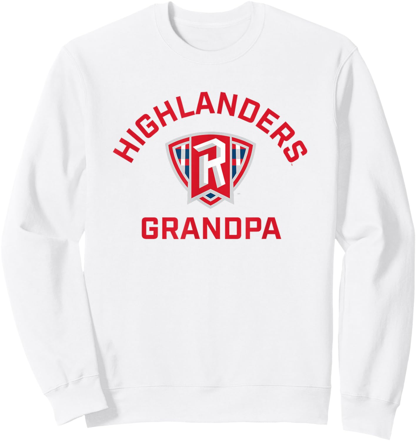 Radford University Highlanders Arched Grandpa Sweatshirt - Sweatshirt | White