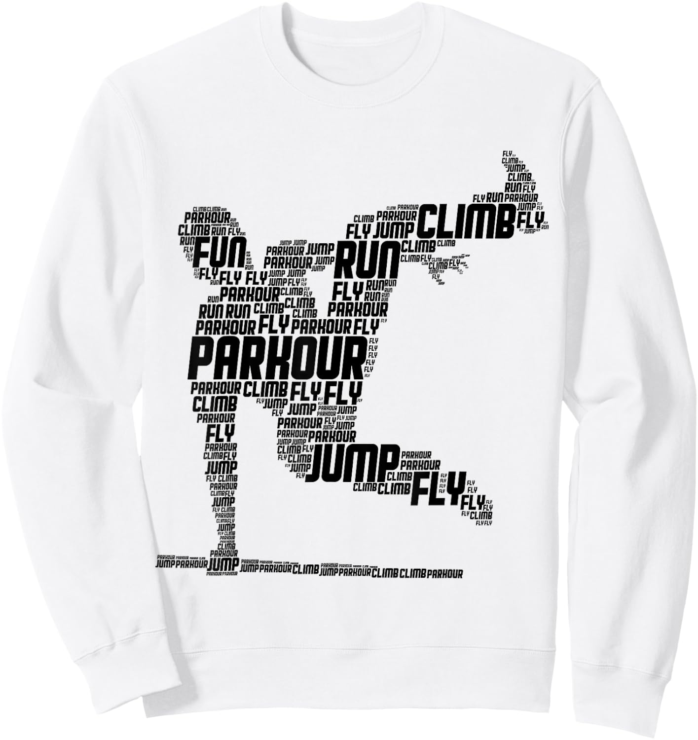 Parkour Freerunner Traceur Freerunning Men Boys Kids Sweatshirt - Sweatshirt | White