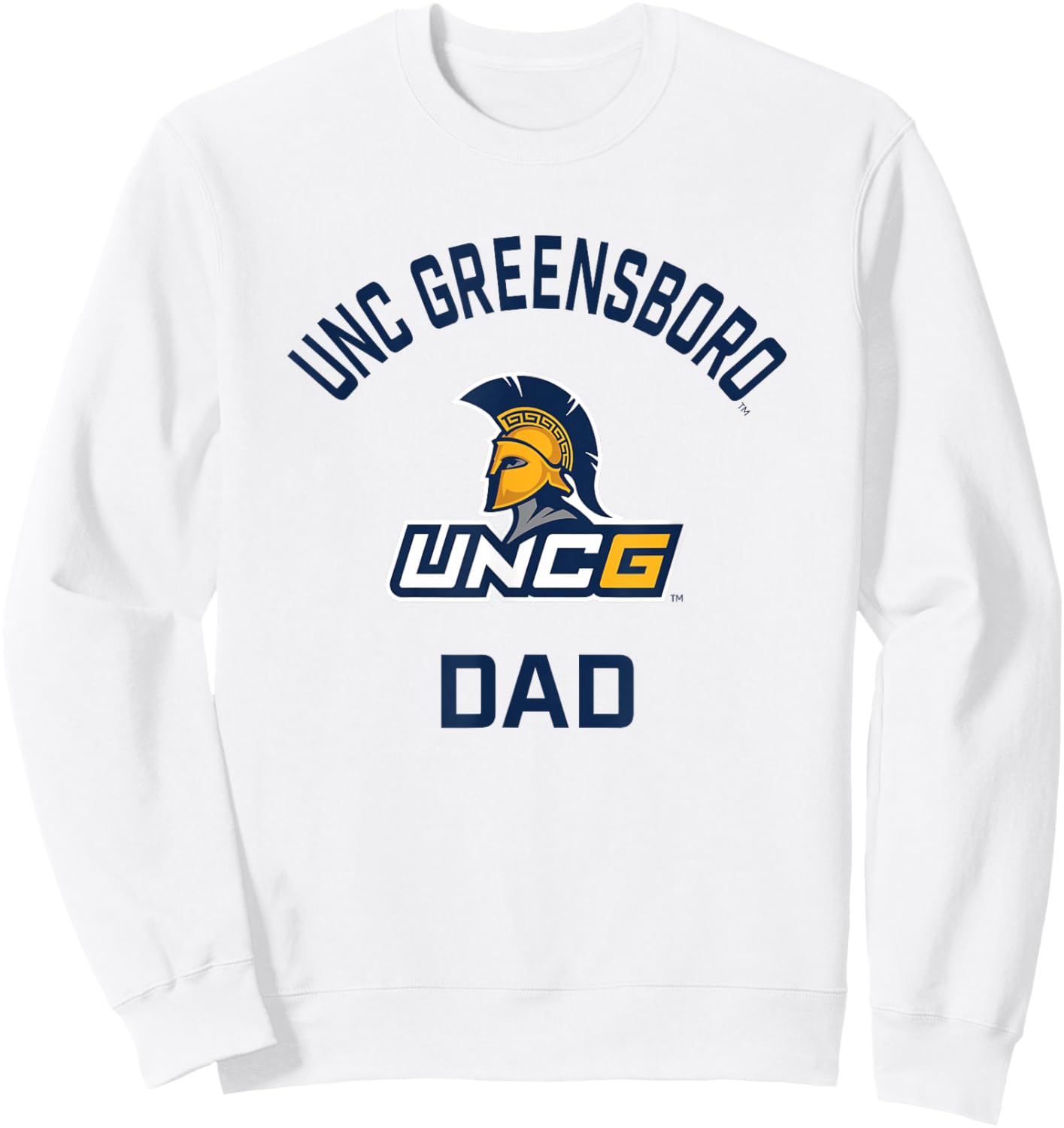UNC Greensboro UNCG Spartans Arched Dad Sweatshirt - Sweatshirt | White