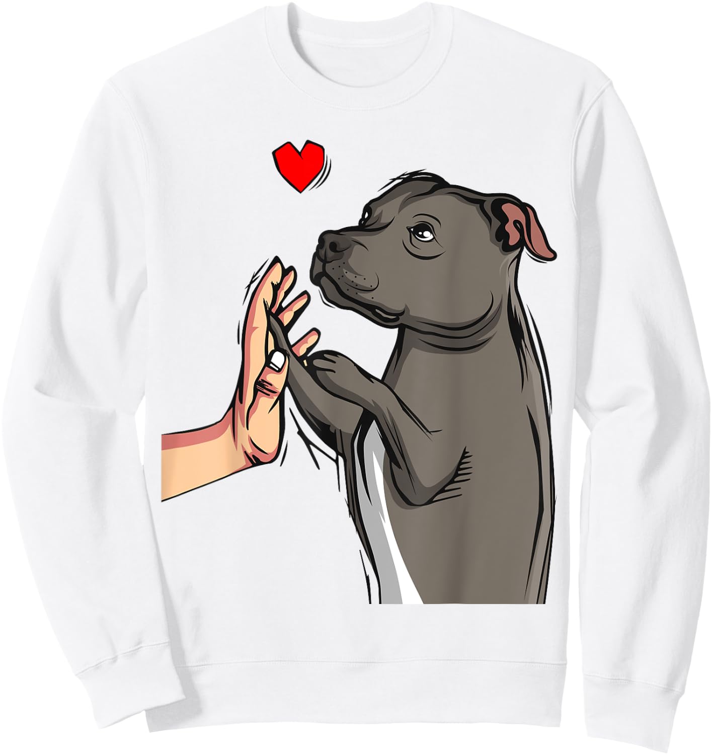 Staffordshire Bull Terrier Love Dog Mom Girls Gift Sweatshirt - Sweatshirt | White
