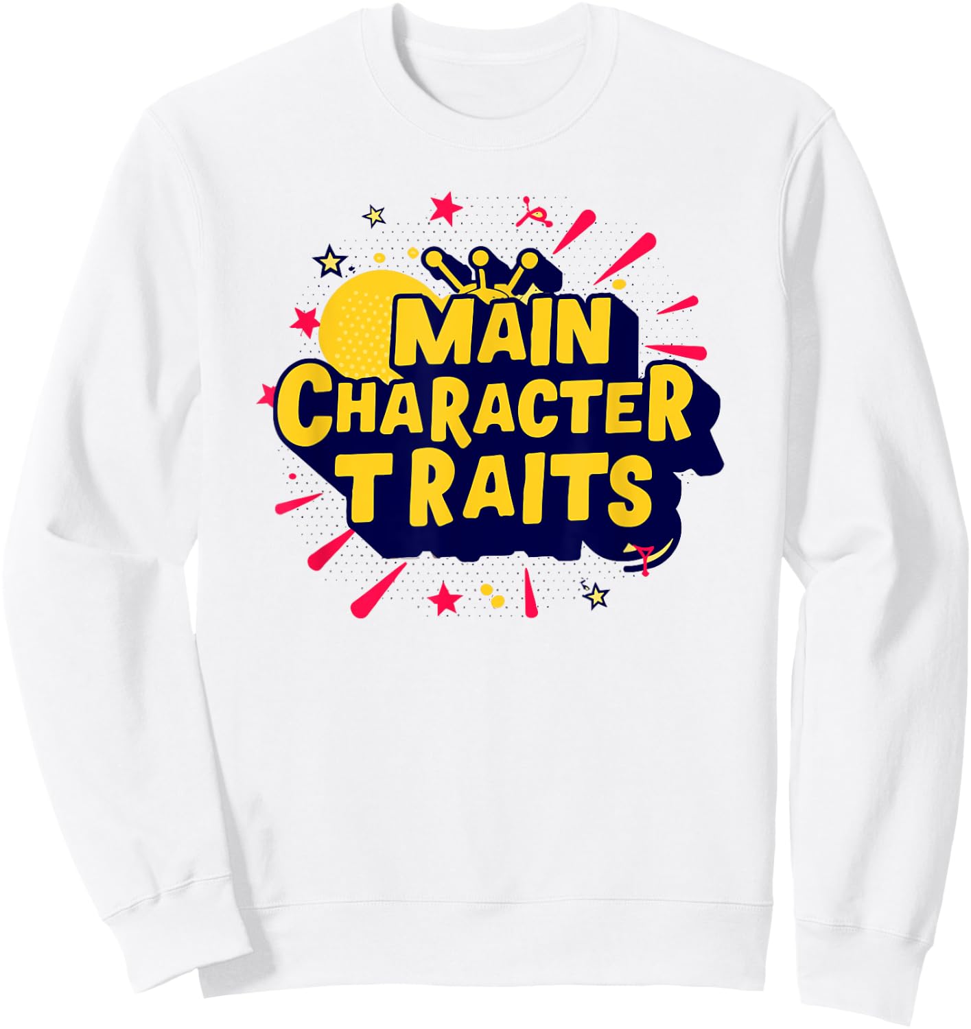 Main Character Traits Sweatshirt - Sweatshirt | White