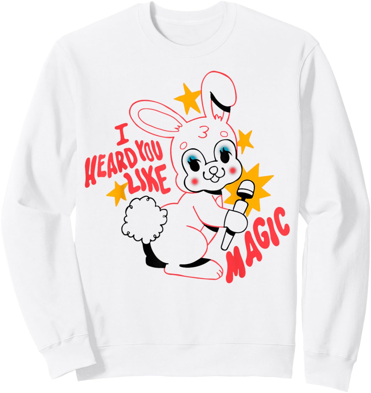 I Heard You Like Magic Funny Rabbit Sweatshirt - Sweatshirt | White