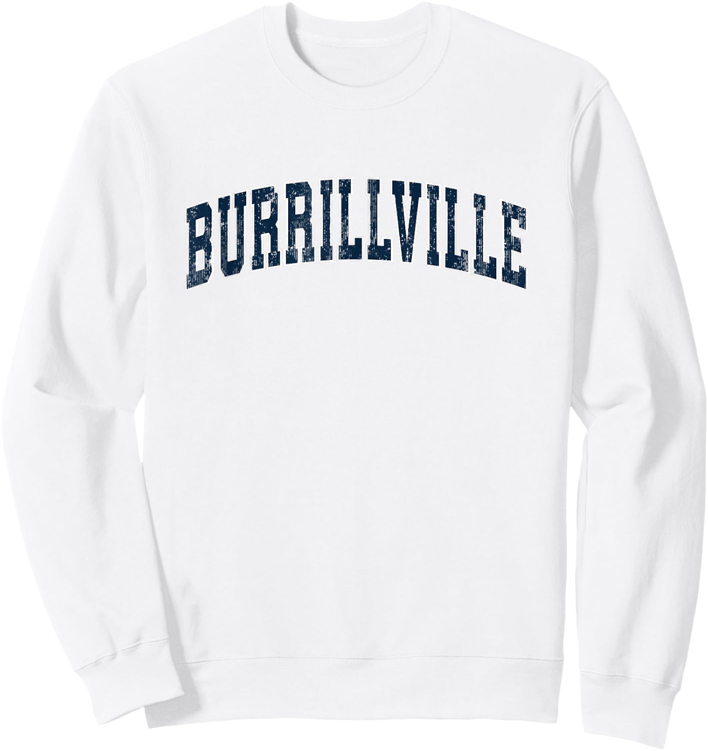 Burrillville Rhode Island RI Vintage Sports Design Navy Desi Sweatshirt - Sweatshirt | White
