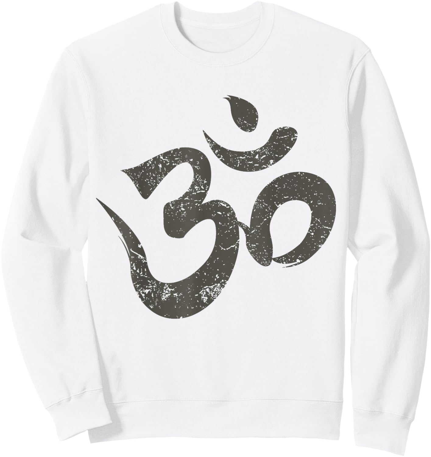 Vintage Om Meditation Spiritual Indian Yoga Symbol Om Sweatshirt - Sweatshirt | White