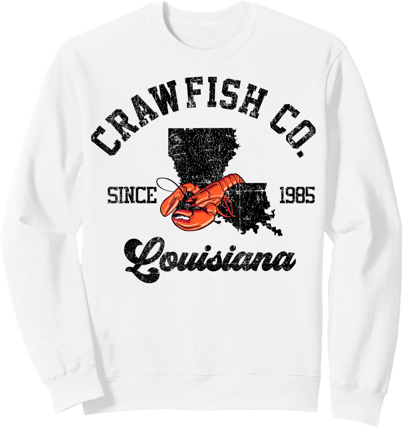 Crawfish Co Cajun Seafood Festival Vintage Cooking Gift Sweatshirt - Sweatshirt | White