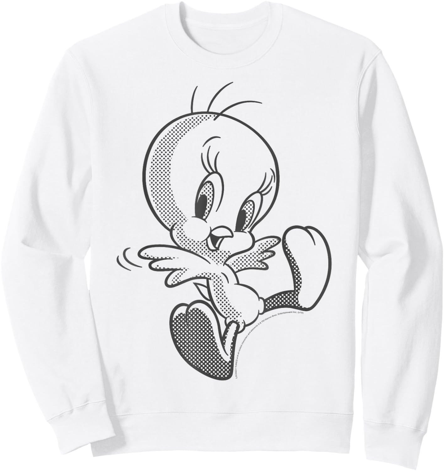 Looney Tunes Tweety Bird Comic Style Portrait Sweatshirt - Sweatshirt | White