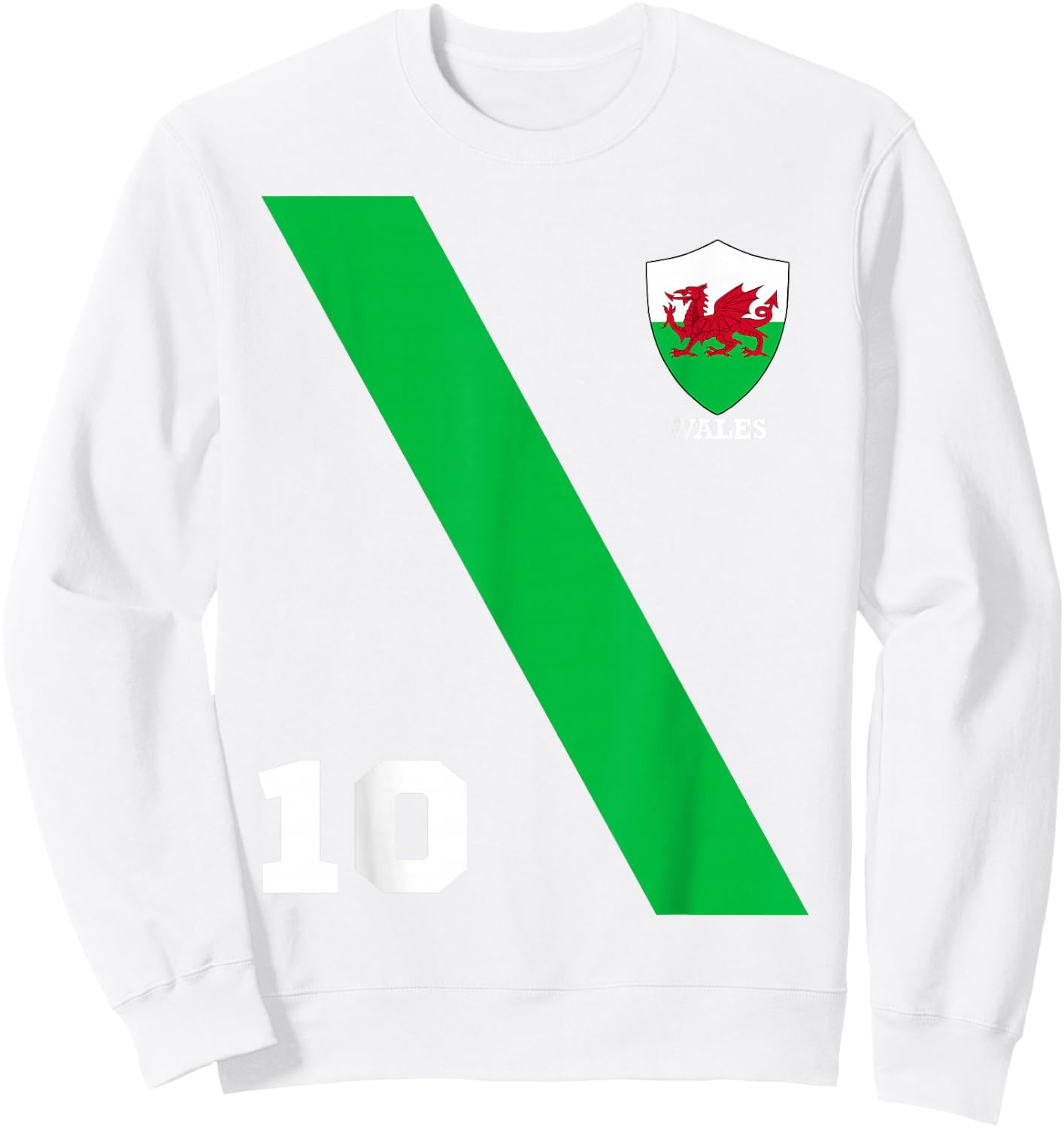 Wales Soccer Football 2020 European Tournament Fan Sweatshirt - Sweatshirt | White