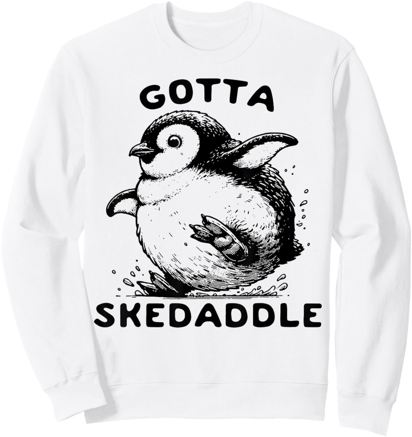 Penguin Gotta Skedaddle Sweatshirt - Sweatshirt | White