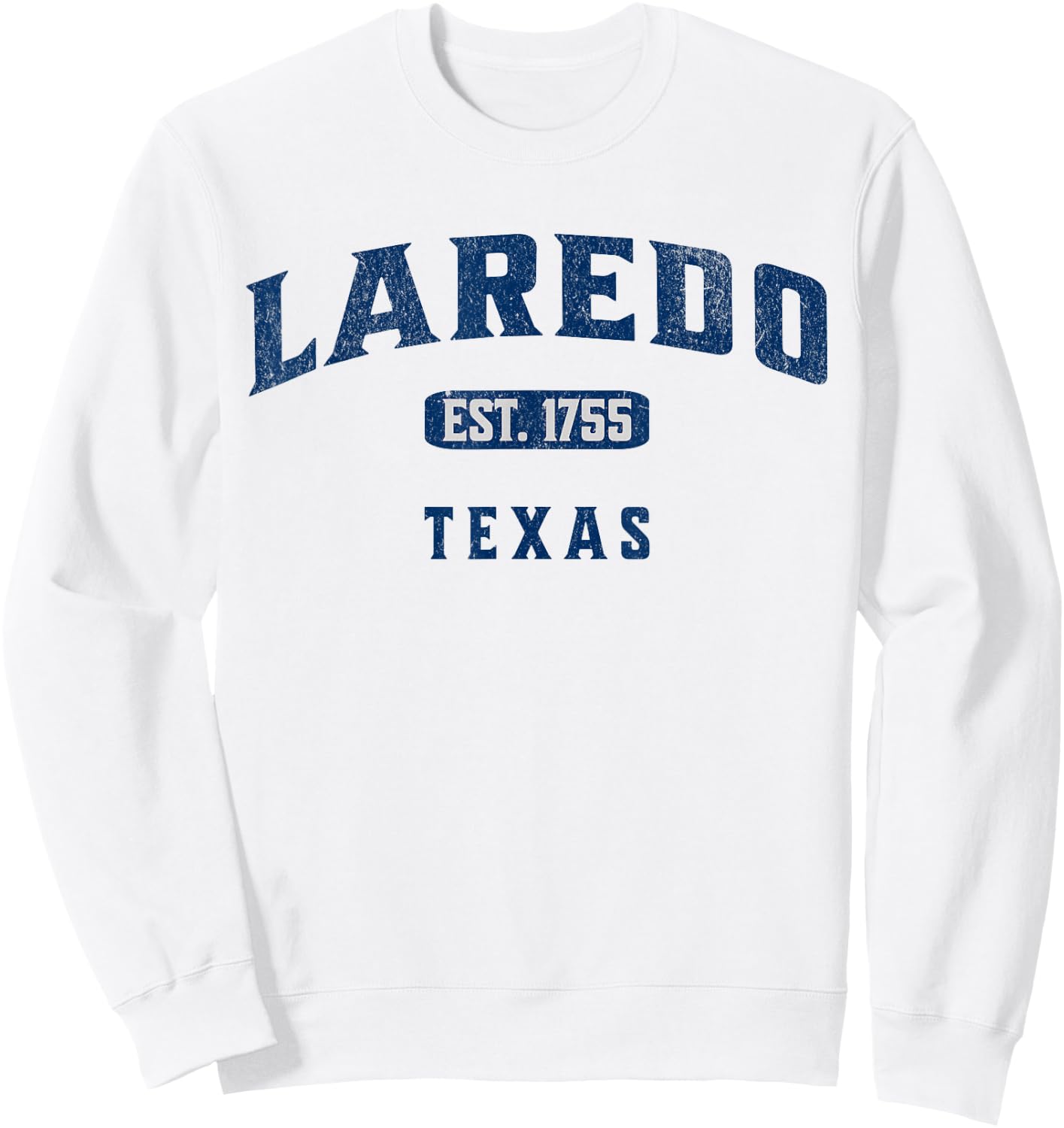 Vintage Athletic Souvenir Visit Laredo Texas Sweatshirt - Sweatshirt | White