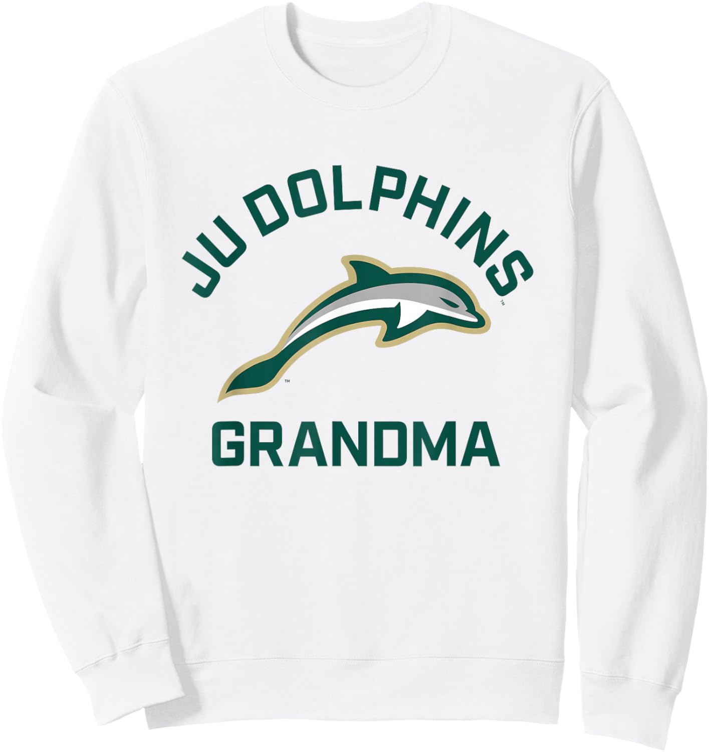 Jacksonville University Dolphins Arched Grandma Sweatshirt - Sweatshirt | White