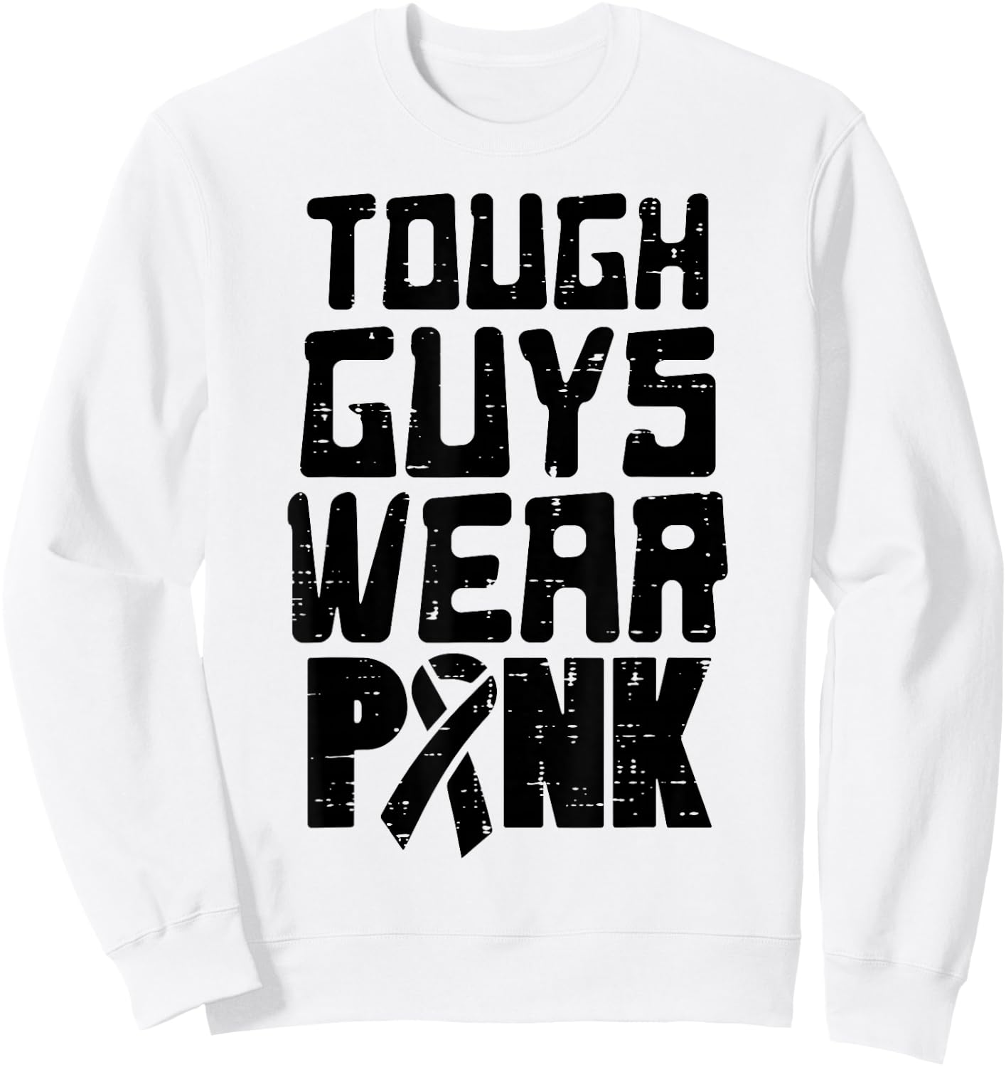 Breast Cancer Awareness Wear Pink Guys Men Boys Kids Teens Sweatshirt - Sweatshirt | White