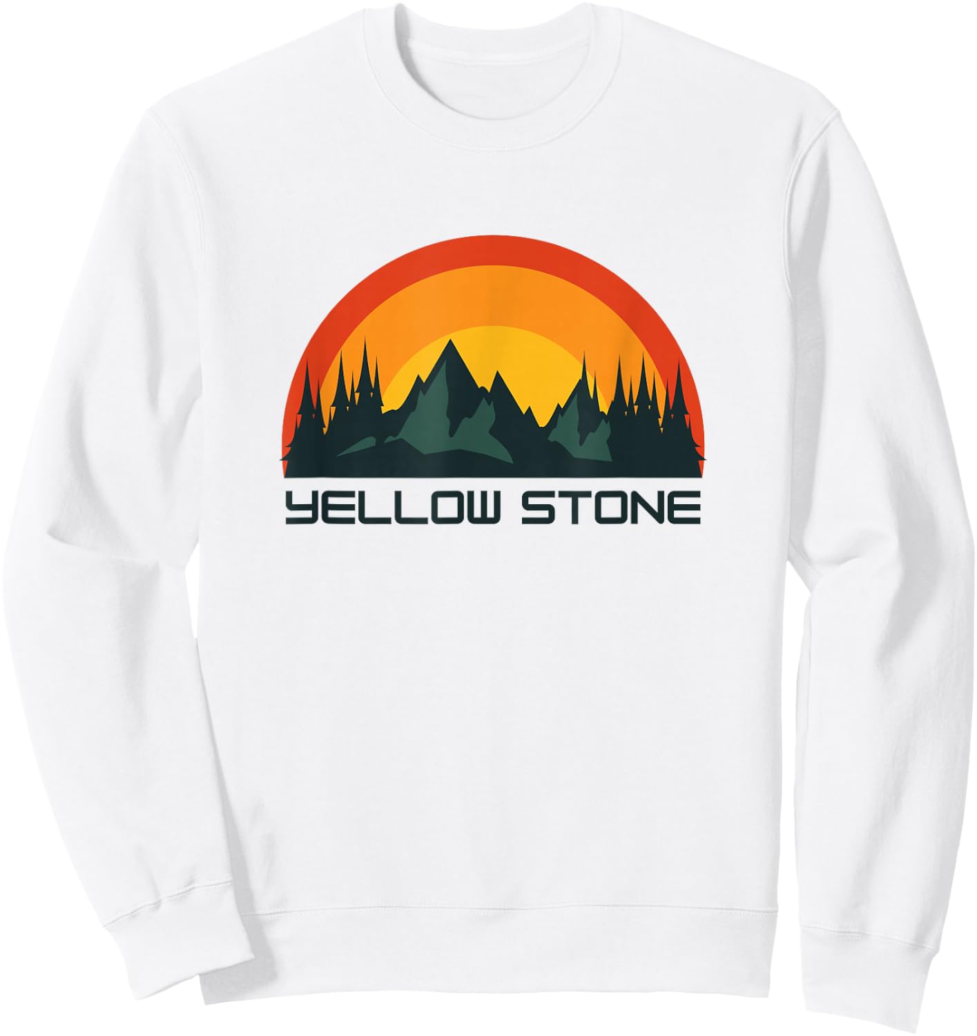 Yellow Stone National Park Sweatshirt - Sweatshirt | White