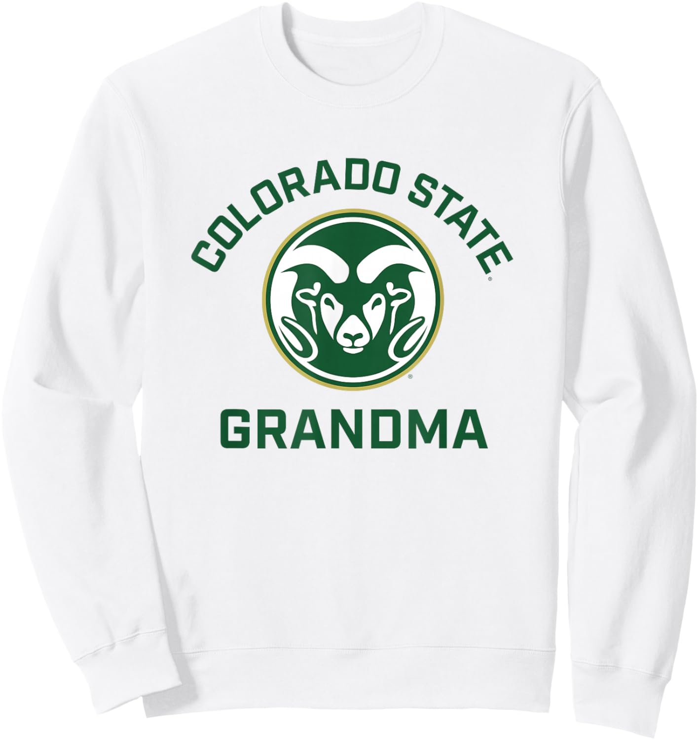 Colorado State University Rams Arched Grandma Sweatshirt - Sweatshirt | White