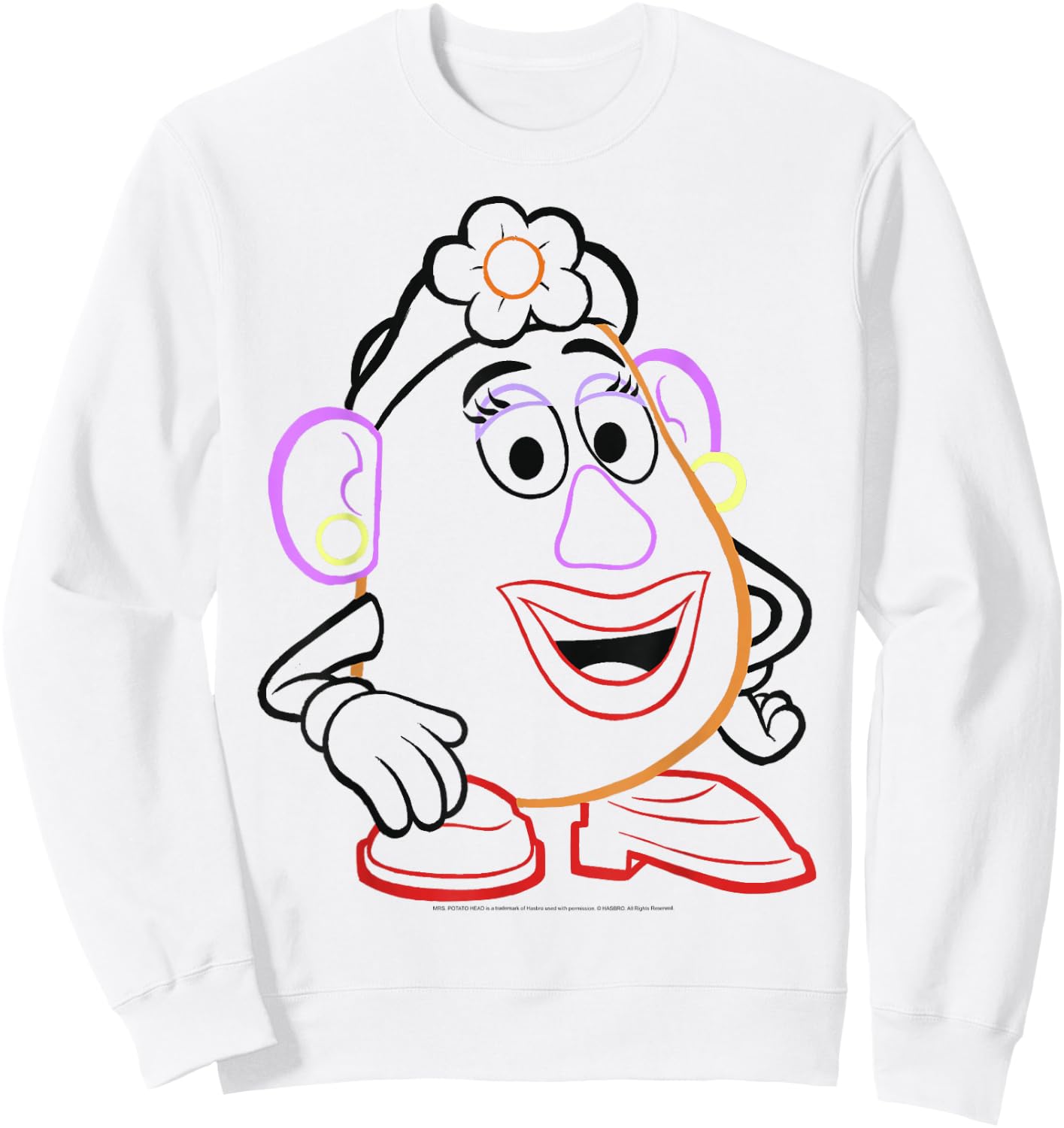 Disney Pixar Toy Story Mrs. Potato Head Line Art Sweatshirt - Sweatshirt | White