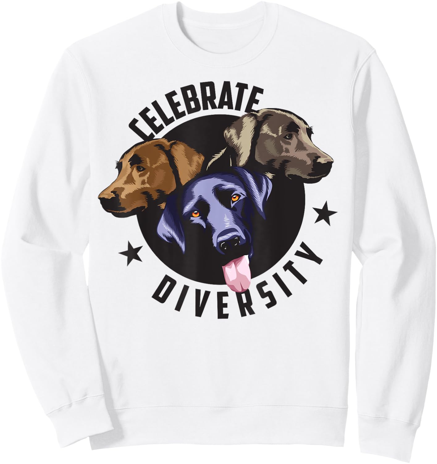 Cool Celebrate Diversity For Labrador Retriever Lovers Sweatshirt - Sweatshirt | White