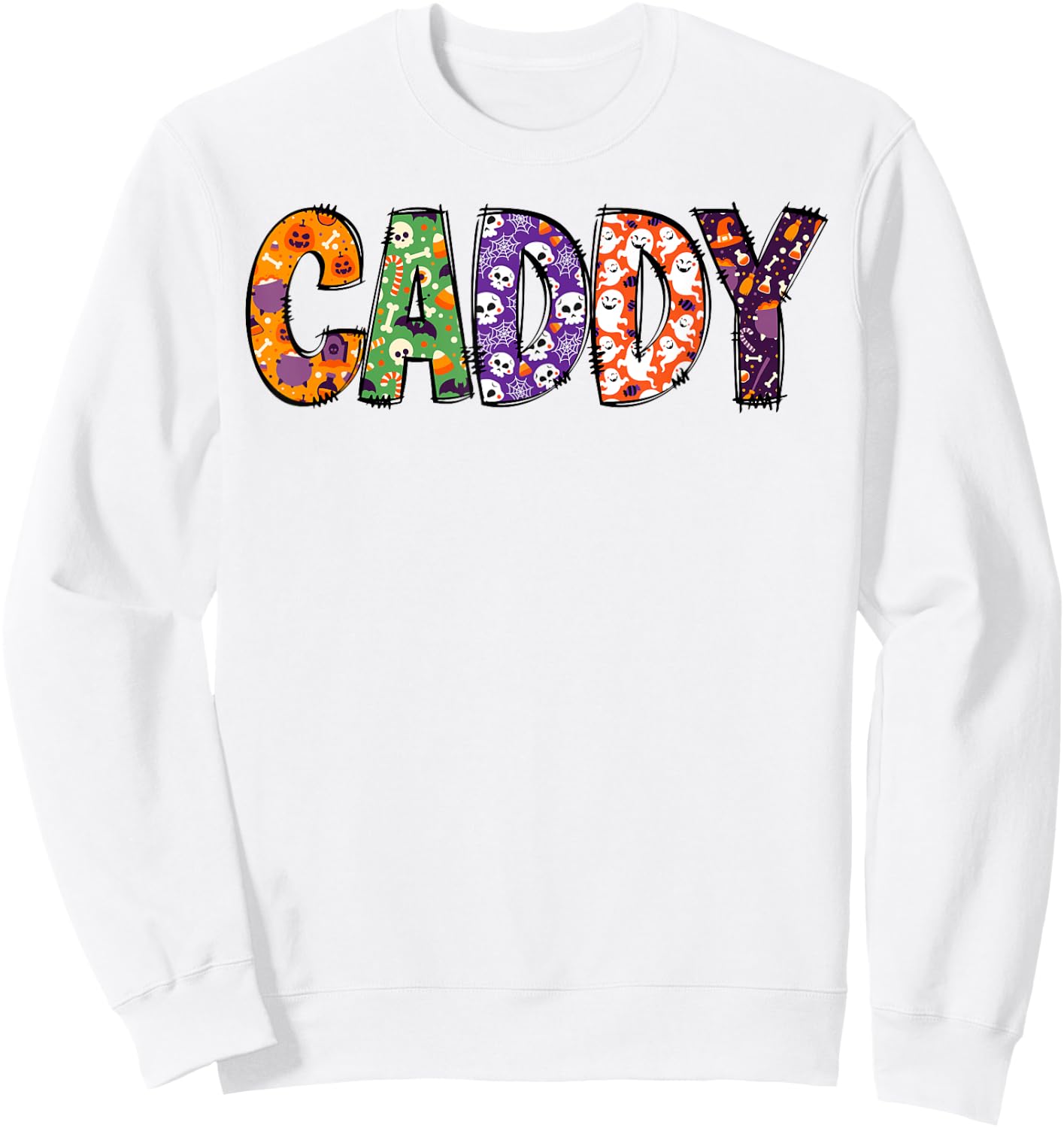 Funny Caddy Halloween Costumes Woman Matching Sweatshirt - Sweatshirt | White