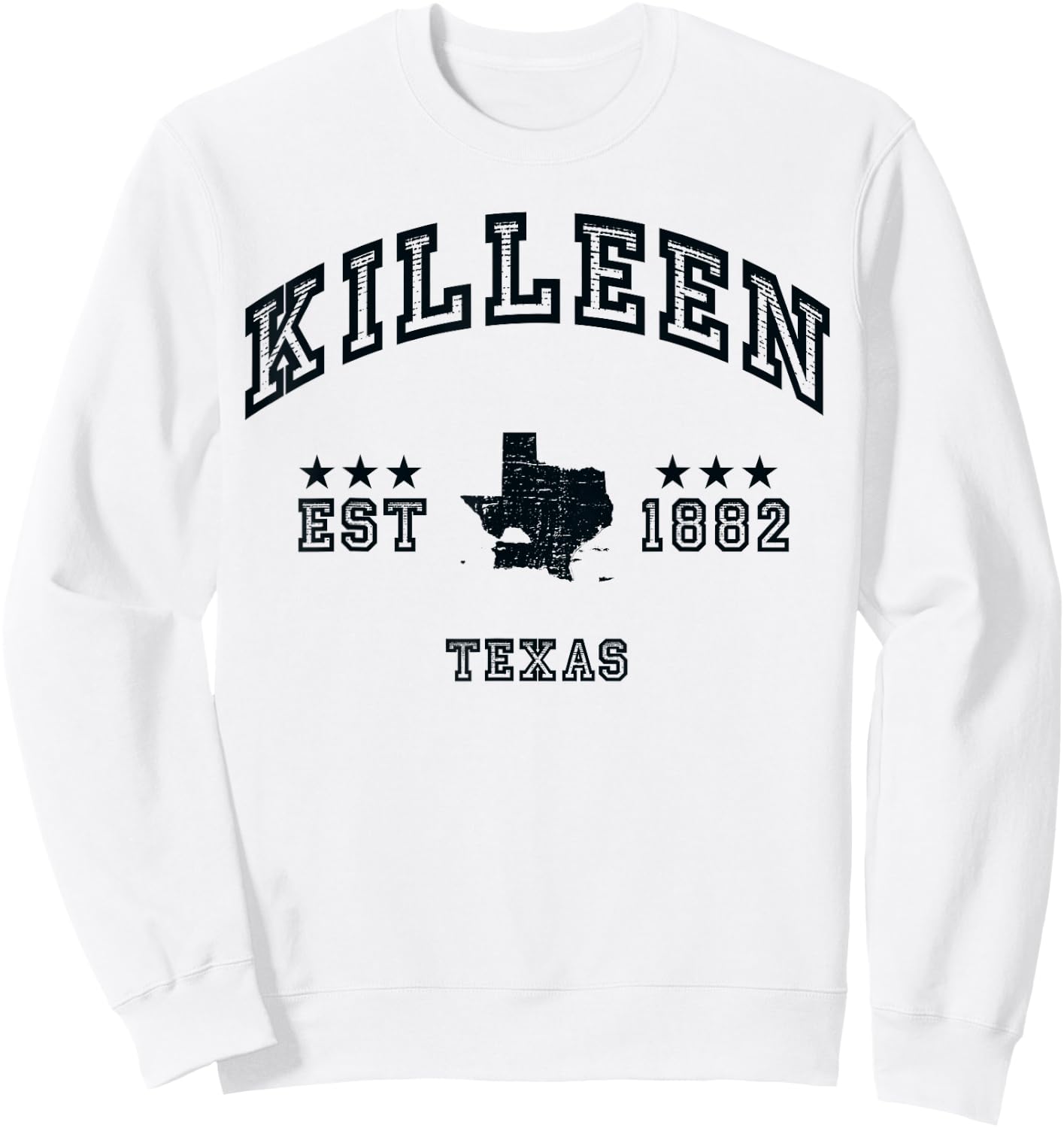 Retro Killeen Texas TX Souvenir Sport Throwback Sweatshirt - Sweatshirt | White