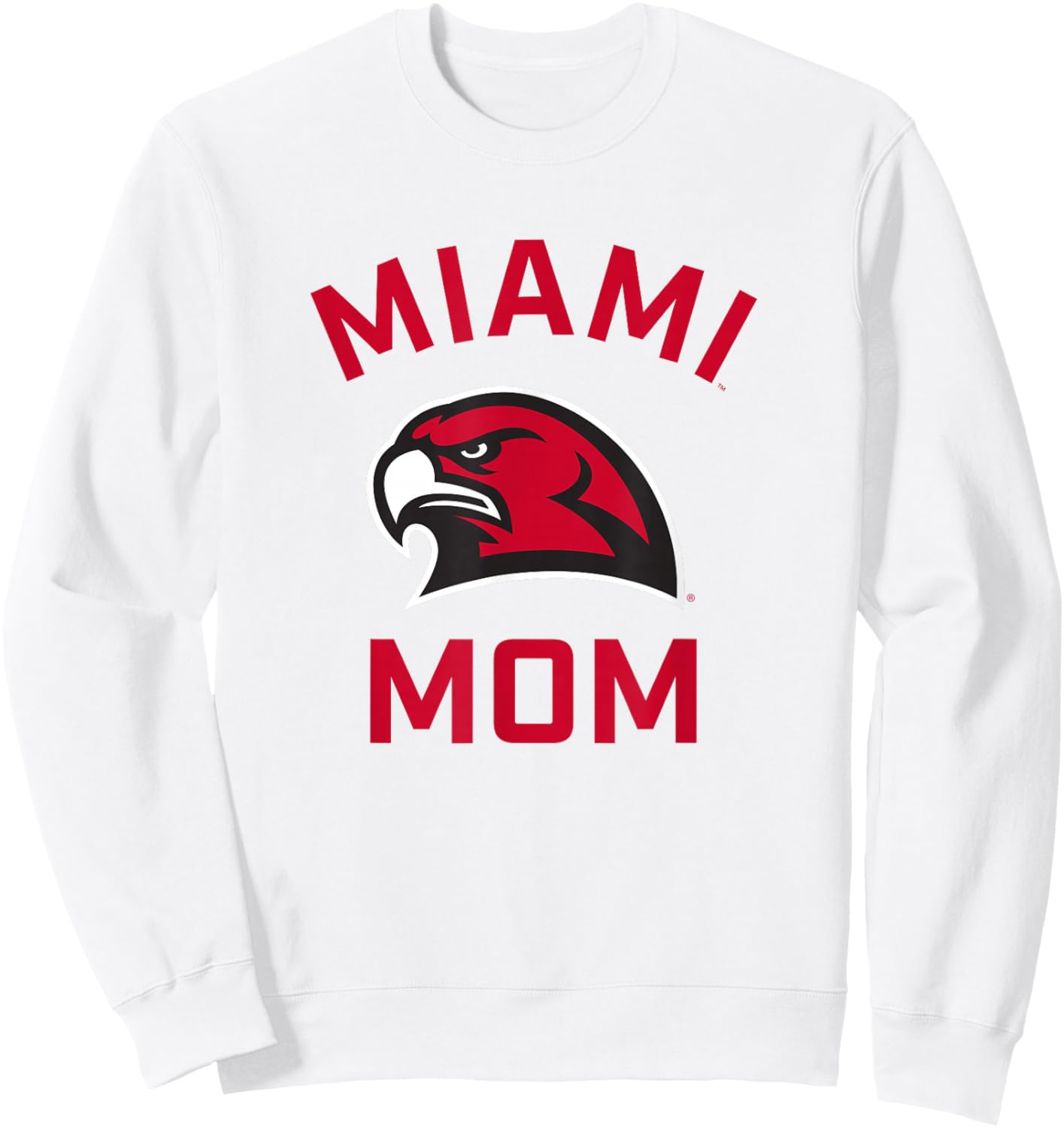 Miami University Ohio Redhawks Arched Mom Sweatshirt - Sweatshirt | White