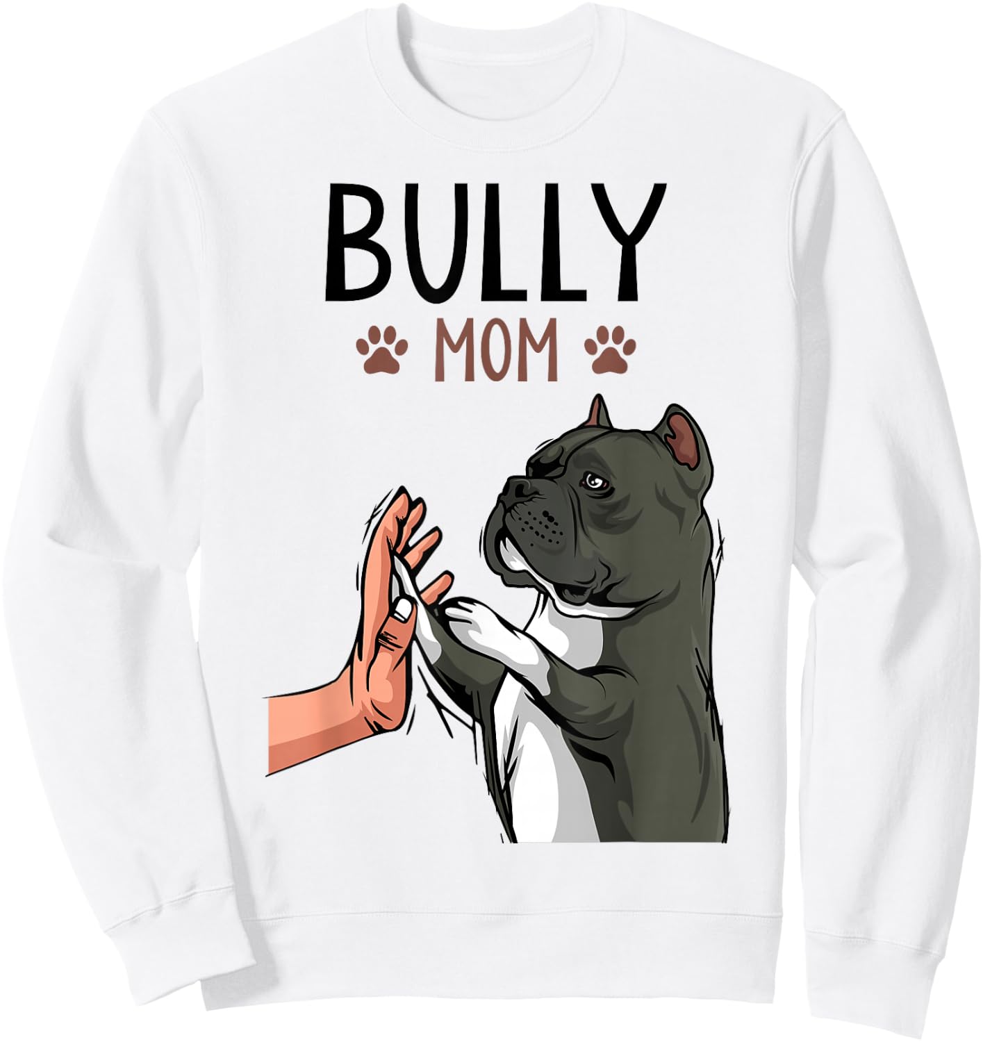 American Bully Mom Dogs Sweatshirt - Sweatshirt | White