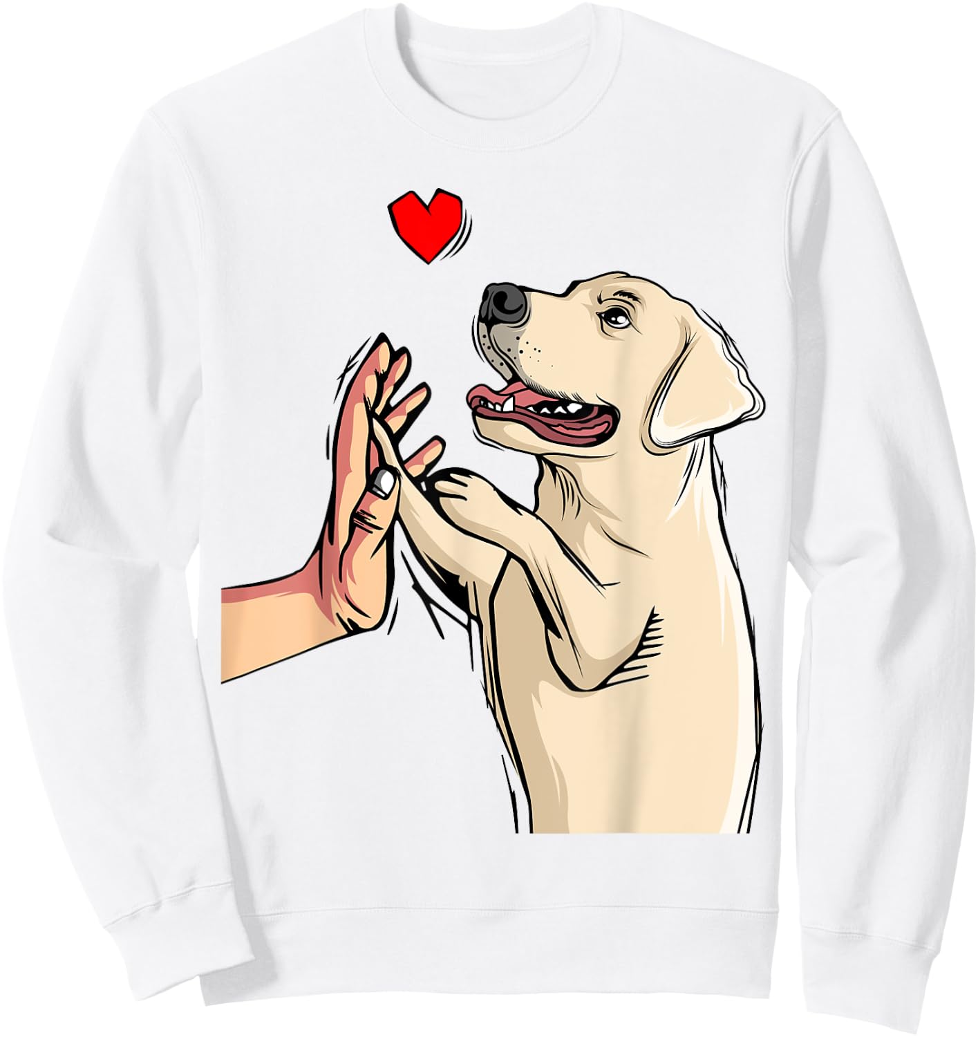 Labrador Retriever Love Golden Black Lab Mom Dad Sweatshirt - Sweatshirt | White