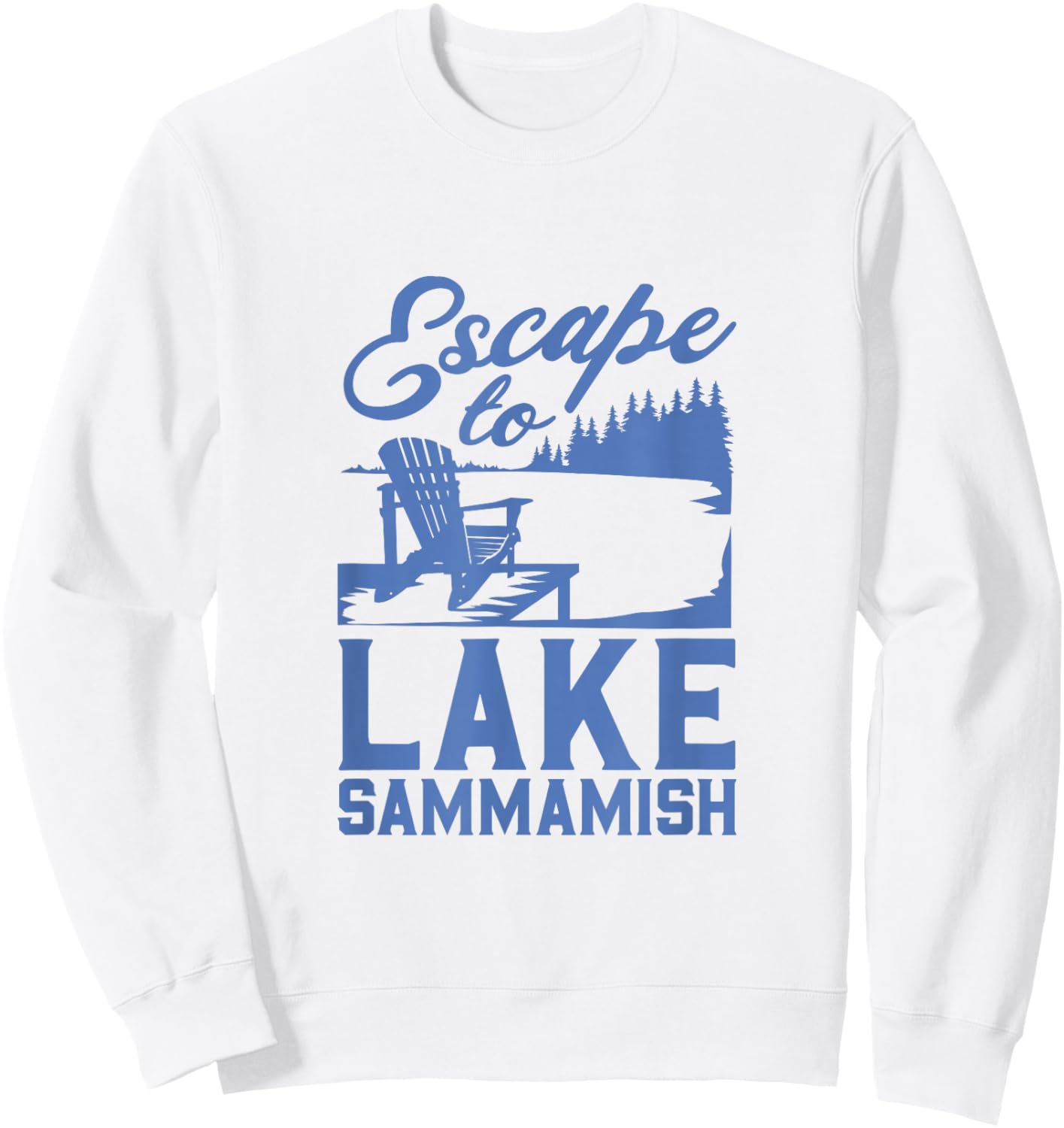 Escape to Lake Sammamish Sweatshirt - Sweatshirt | White
