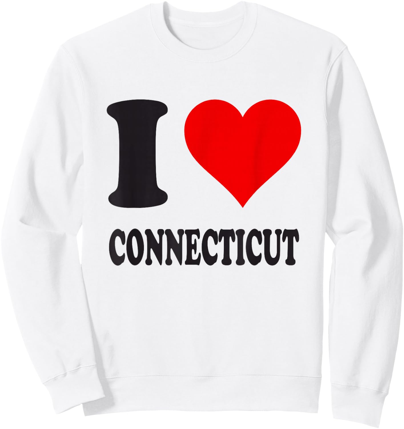 I Love Connecticut Sweatshirt - Sweatshirt | White