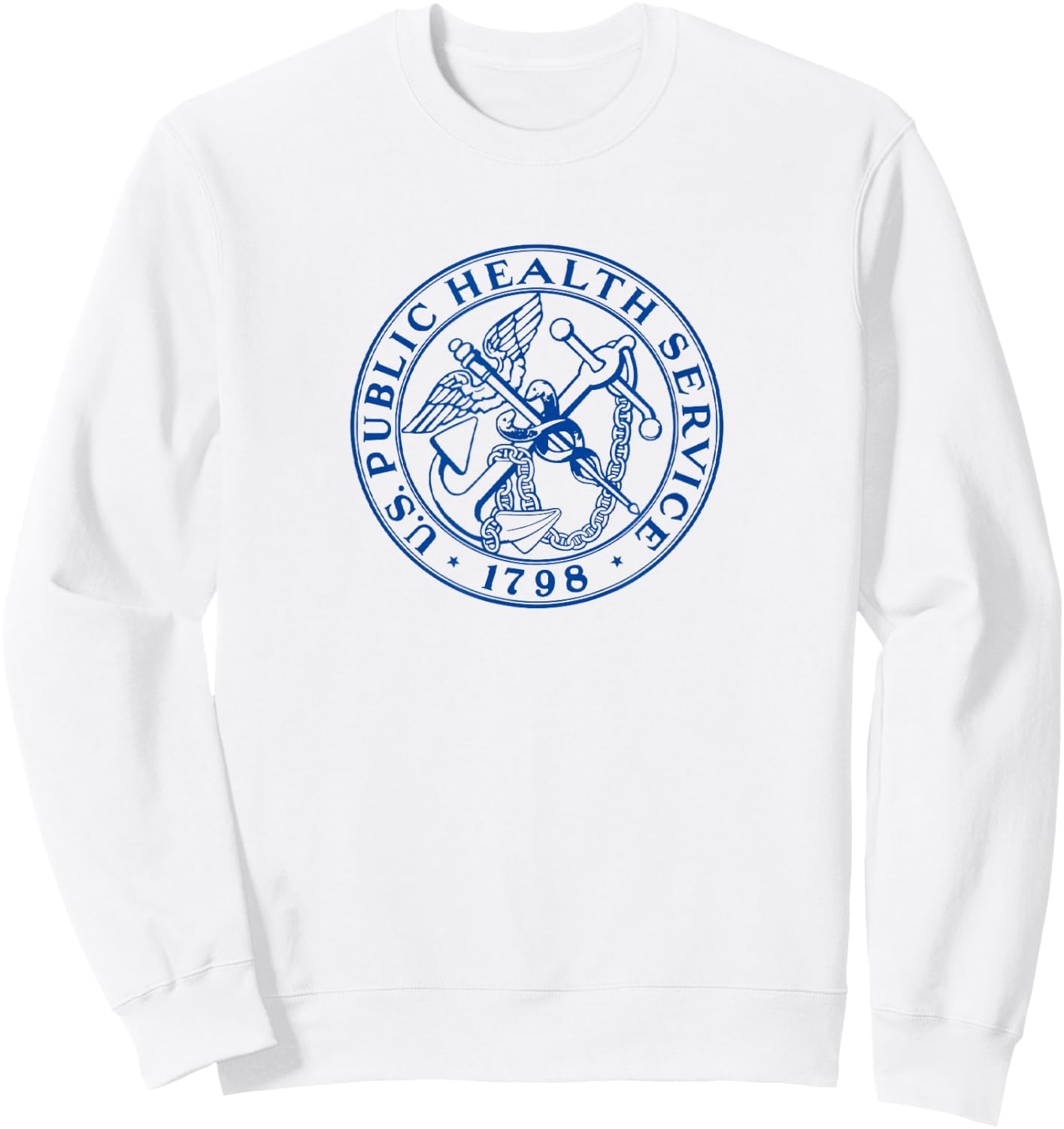 Federal PHS Shirts & Gifts US Public Health Service , Men's Grey Classic Fit Short Sleeve , Small Sweatshirt - Sweatshirt | White