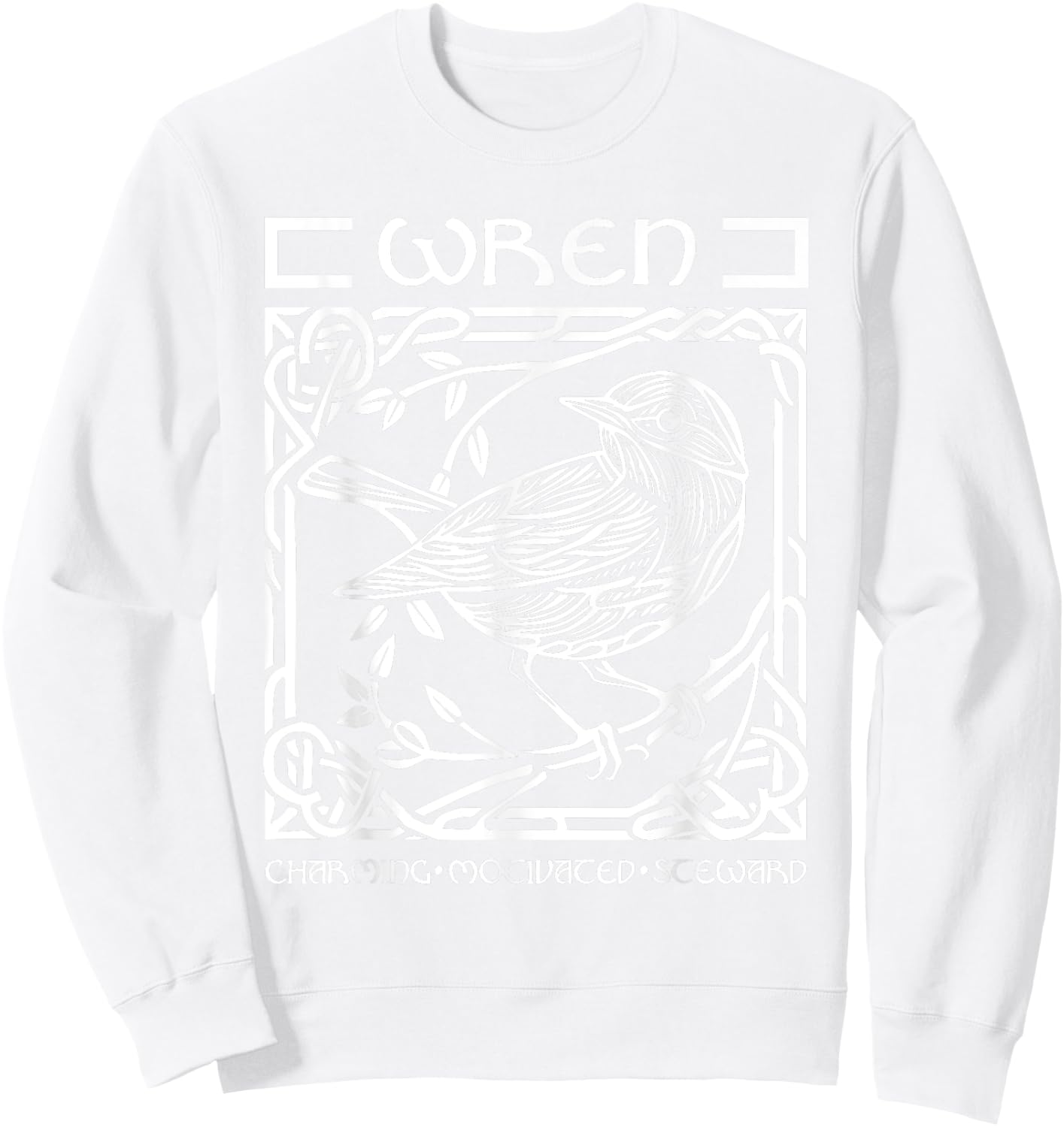 St Patricks Day Celtic Knot Zodiac Wren June 10 - July 7 Sweatshirt - Sweatshirt | White