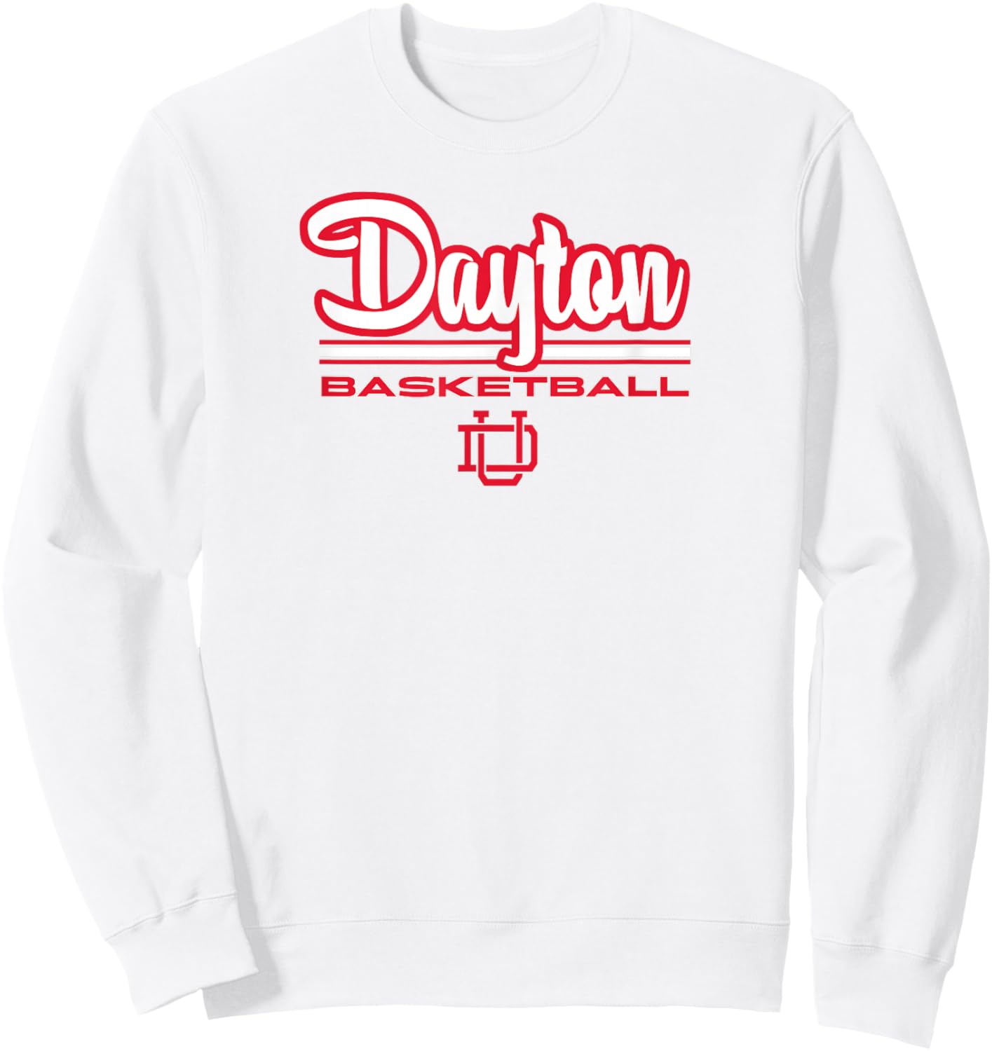 Dayton Basketball: Chapel Blue Sweatshirt - Sweatshirt | White