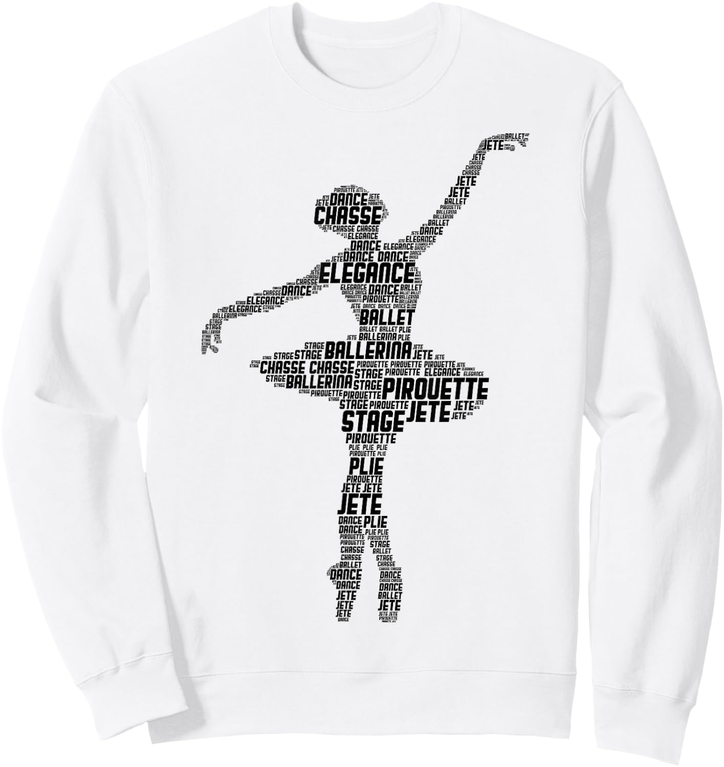 Ballerina Ballet Girls Women Sweatshirt - Sweatshirt | White
