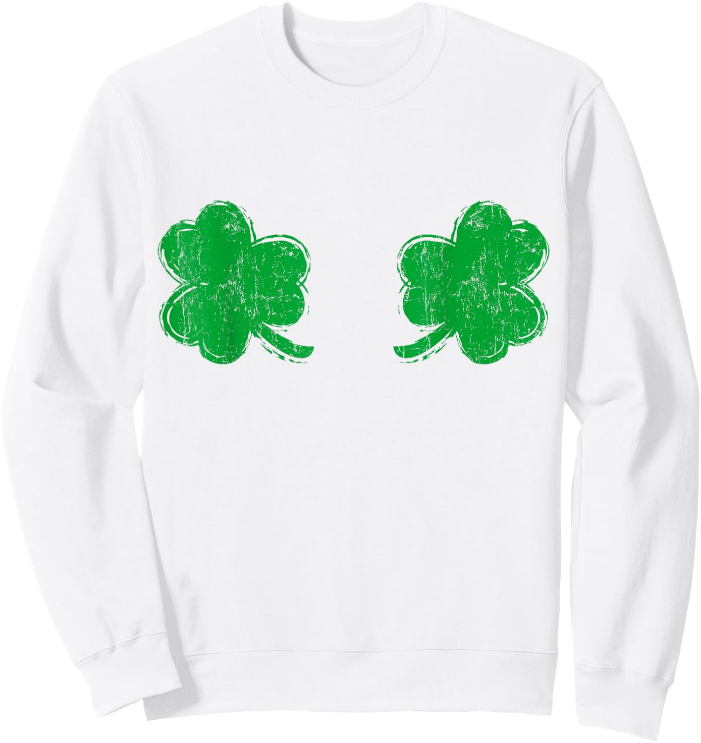 Shamrock Boobs Irish Boobies St Patricks Day Shirt Sweatshirt - Sweatshirt | White
