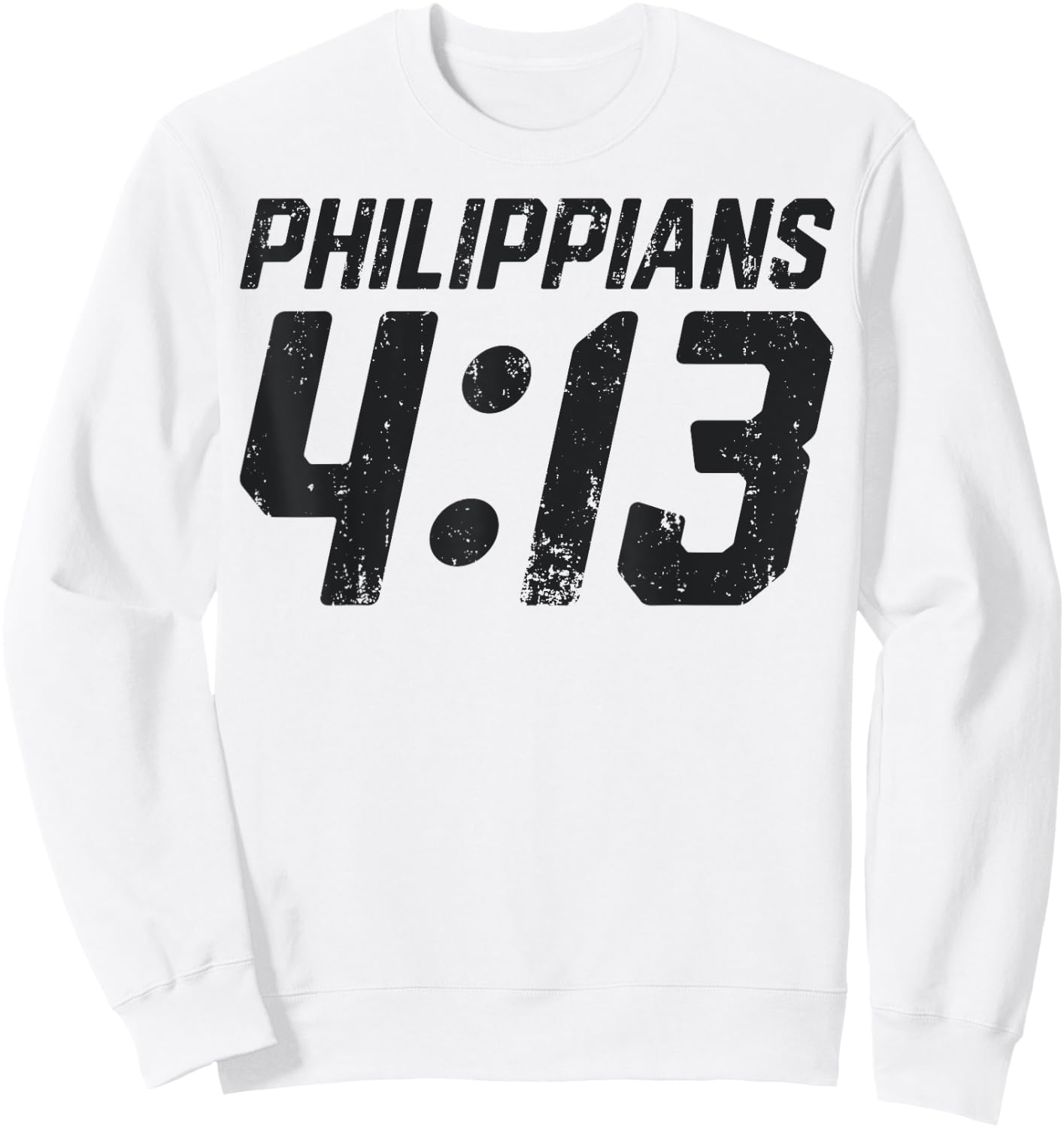 Philippians 4:13 Christian Bible Verse Men Women Religious Sweatshirt - Sweatshirt | White