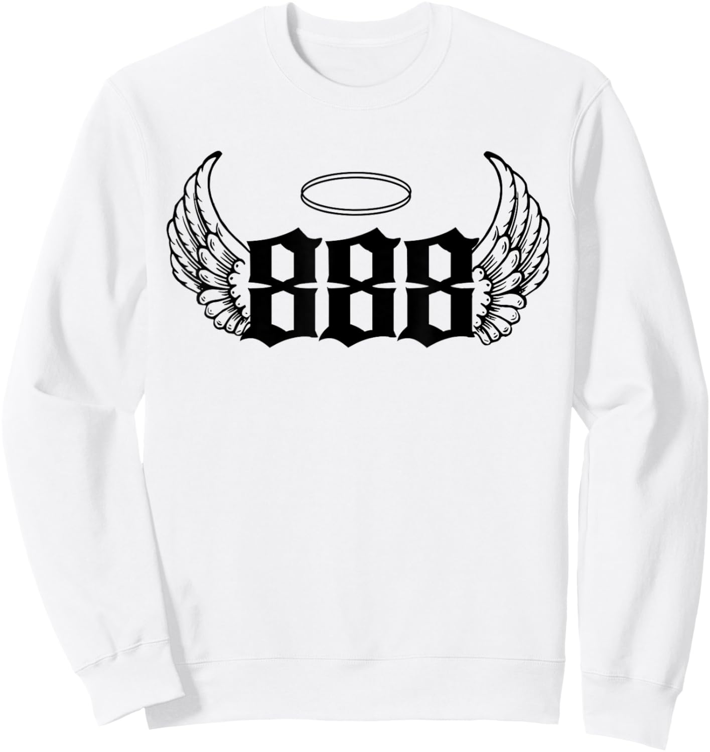 888 Angel Number Sweatshirt - Sweatshirt | White