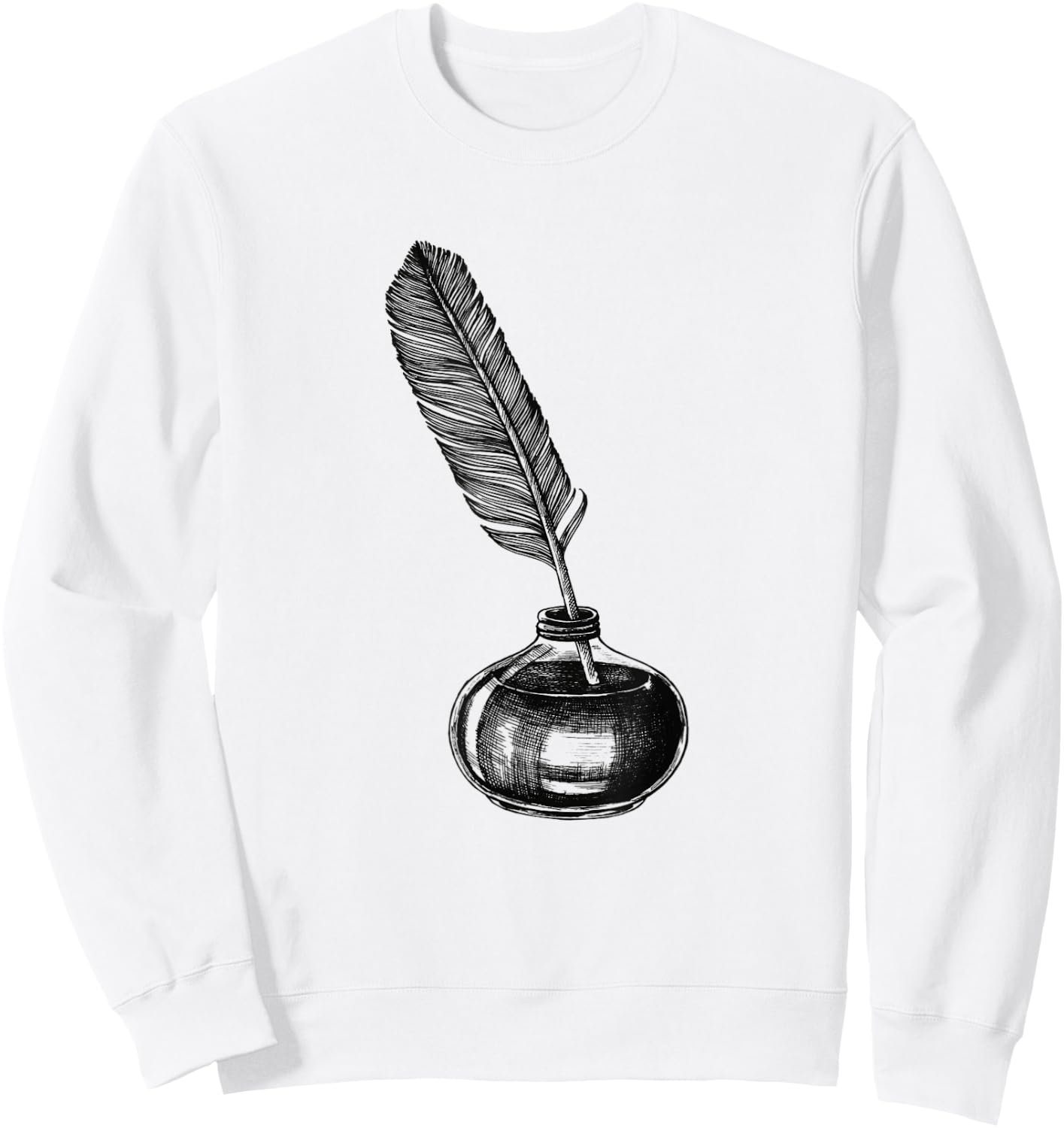Quill Pen & Women Sweatshirt - Sweatshirt | White