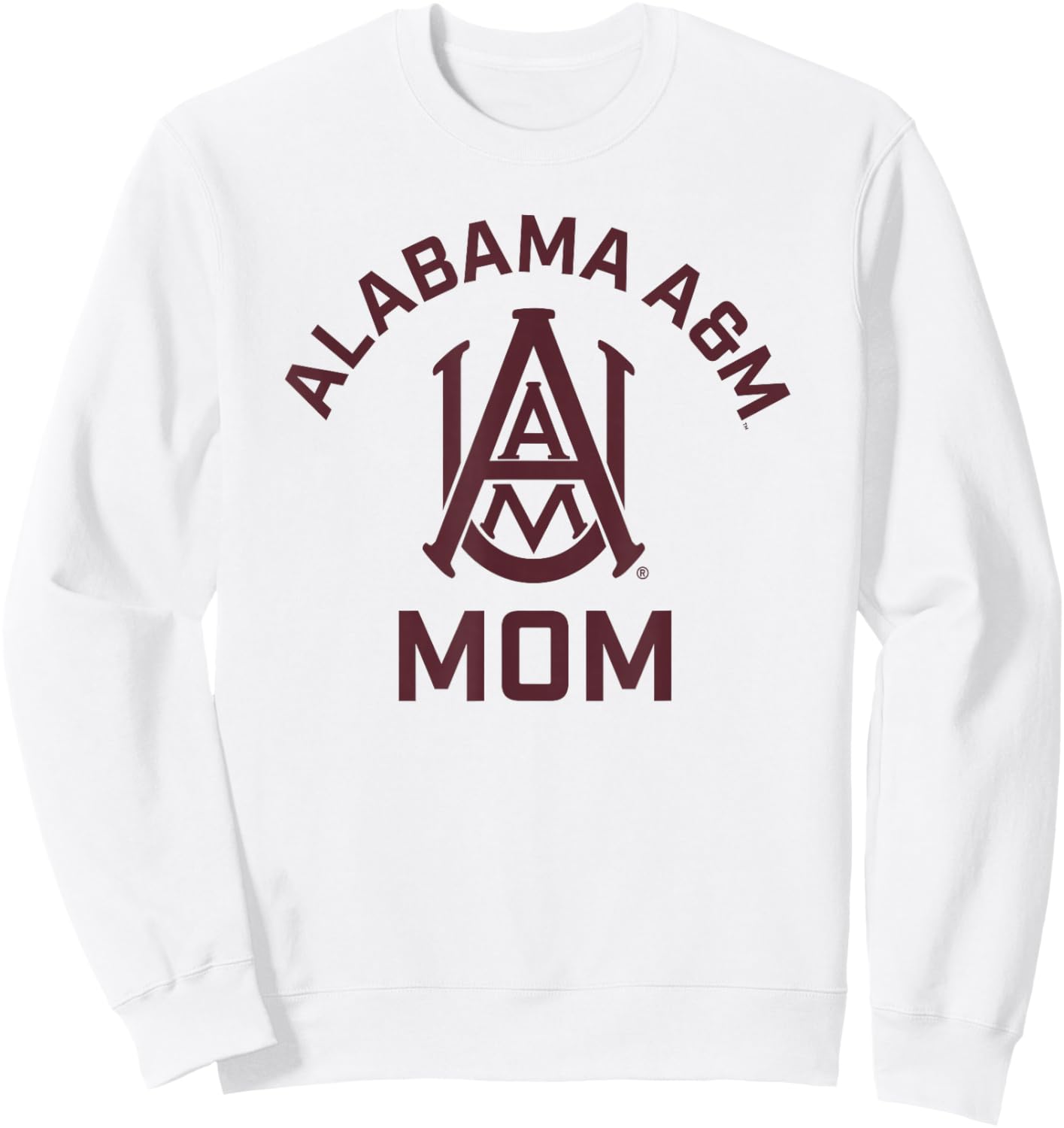 Alabama A&M University Bulldogs Arched Mom Sweatshirt - Sweatshirt | White