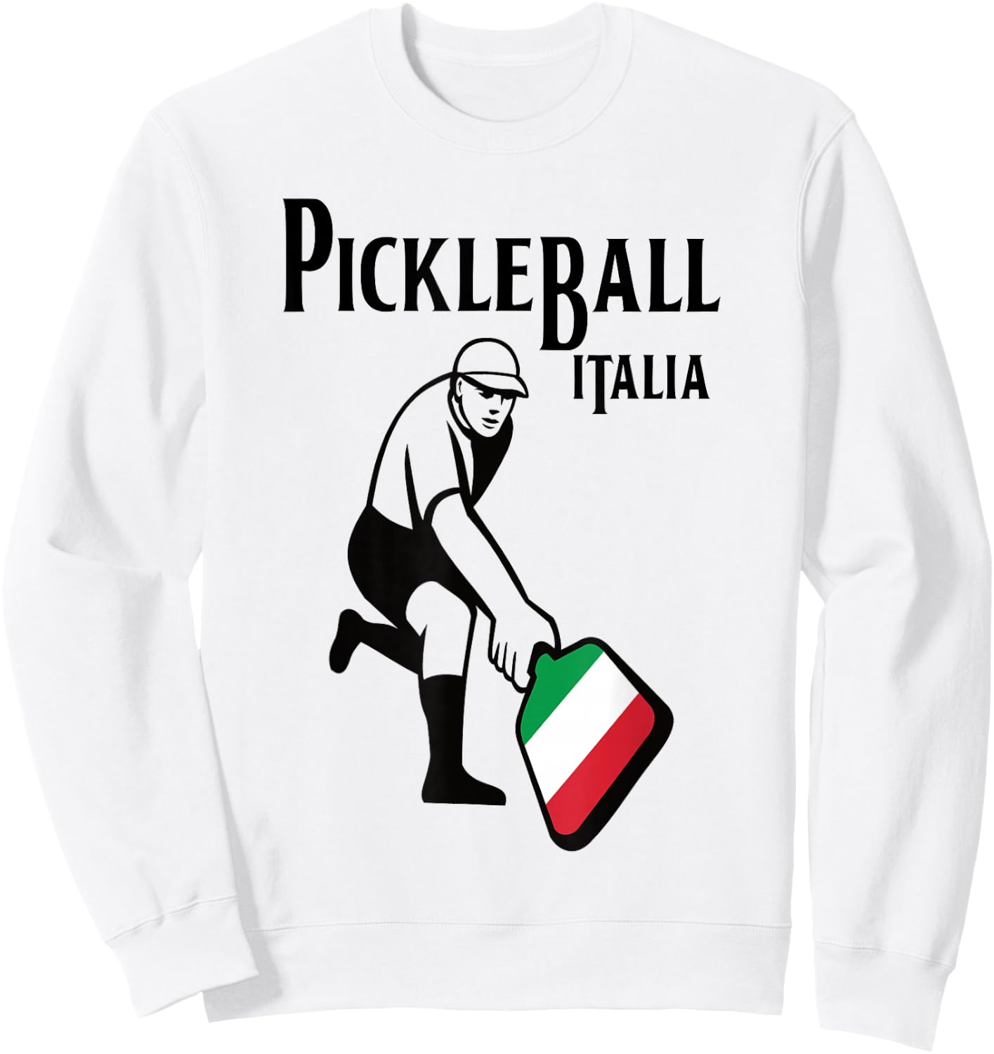 Pickleball Italia Italy Retro Vintage Design Sweatshirt - Sweatshirt | White