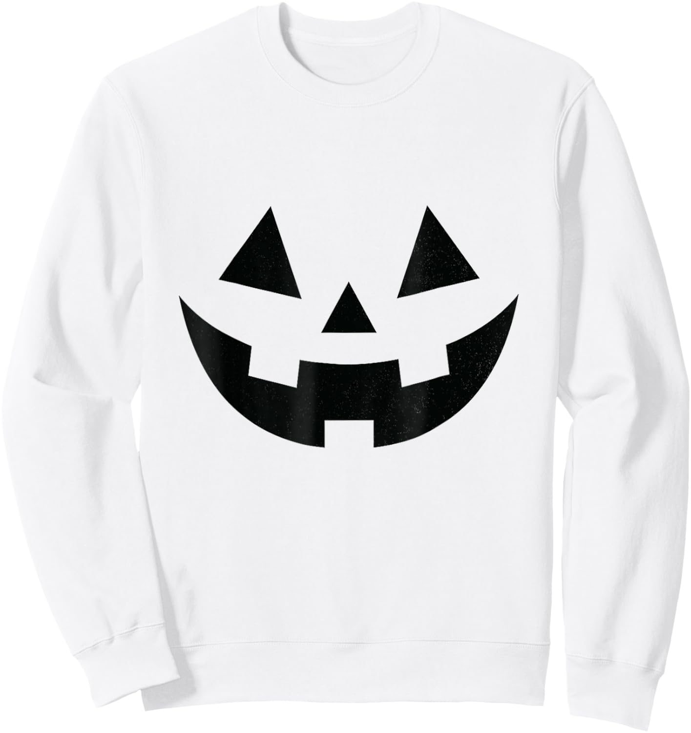 Vintage Pumpkin Face Jackolantern Jack O Lantern Halloween Sweatshirt - Sweatshirt | White