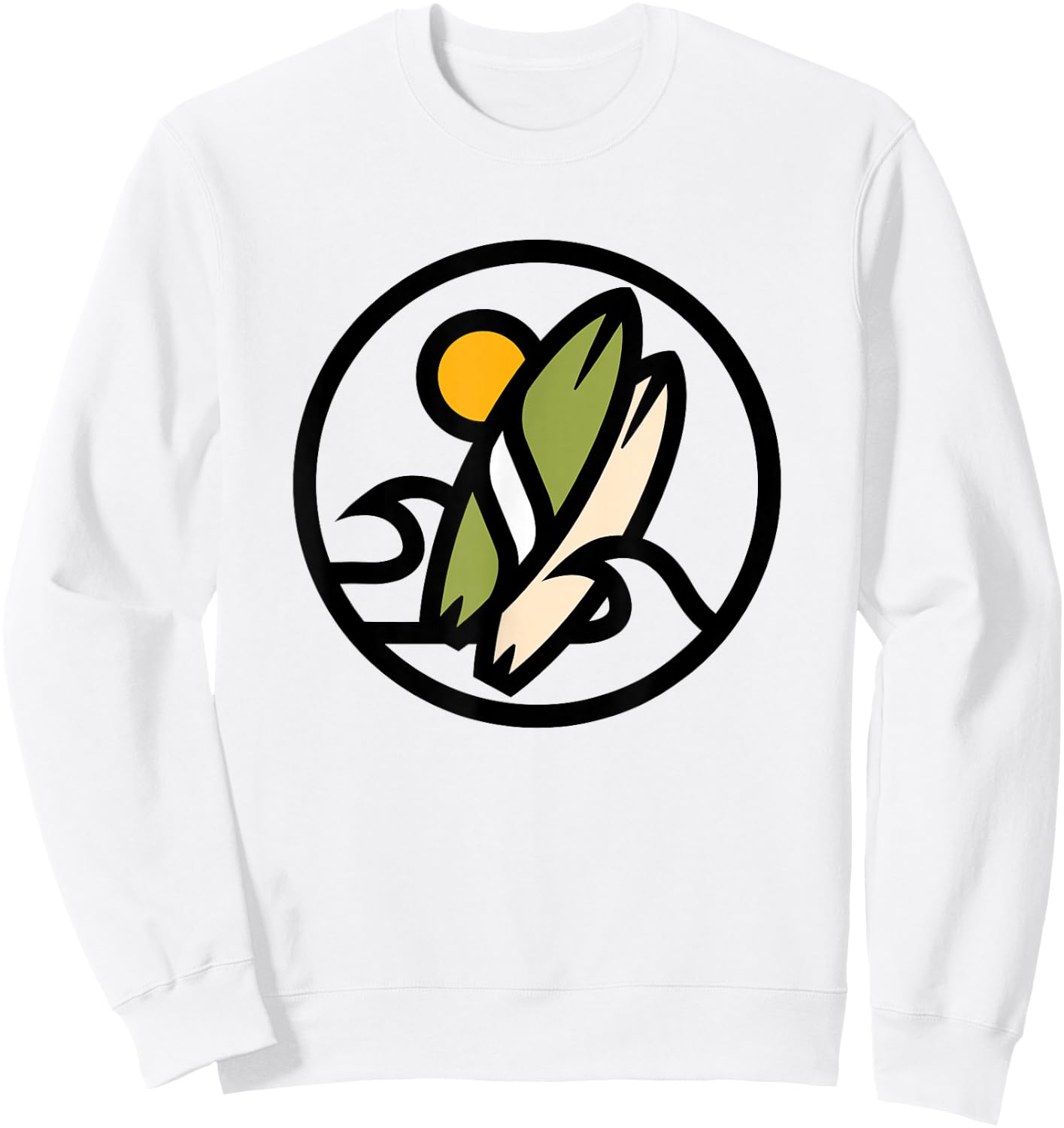 Surfboard Wave Sweatshirt - Sweatshirt | White