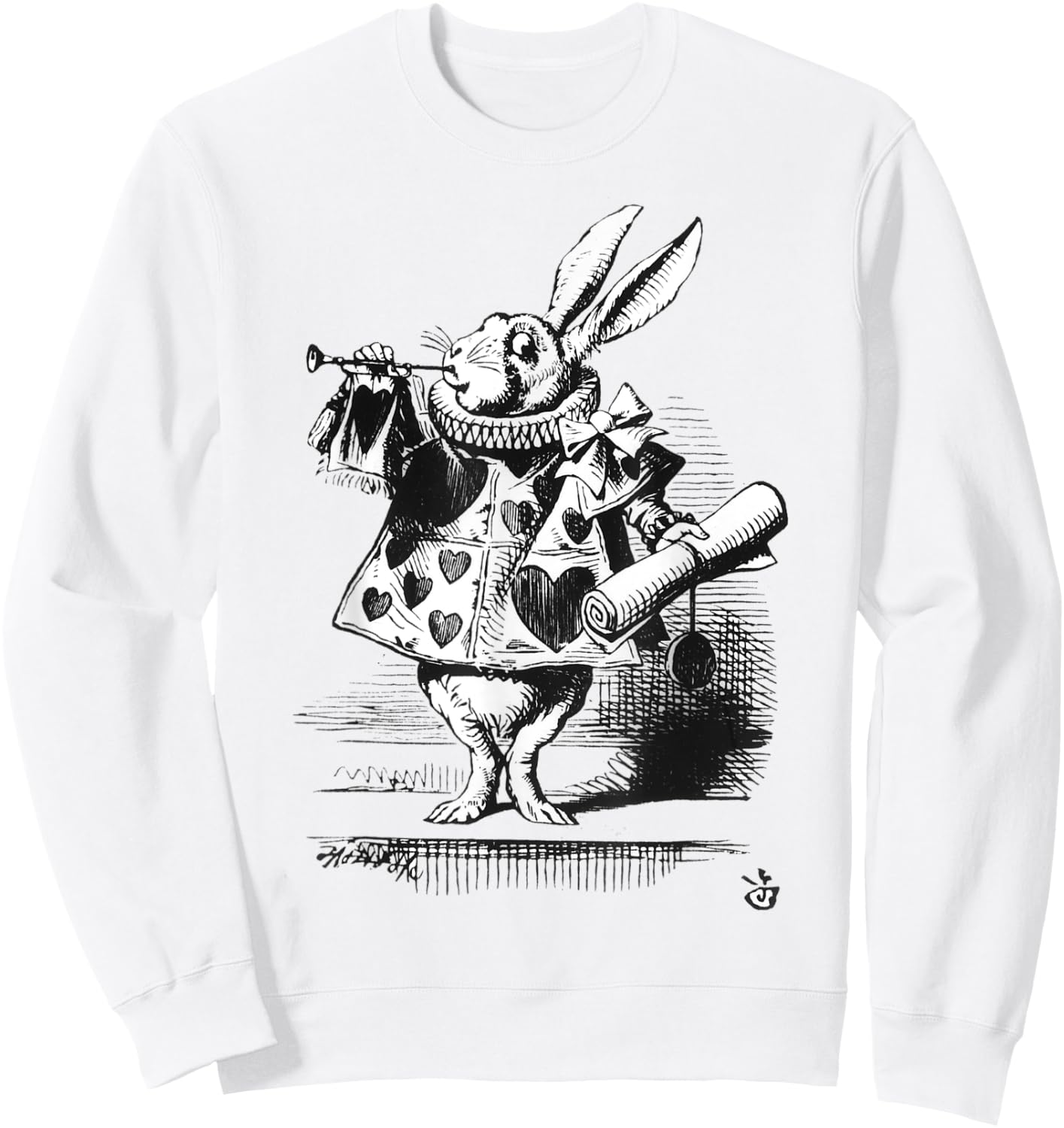 Vintage Alice In Wonderland Retro White Rabbit Costume Sweatshirt - Sweatshirt | White