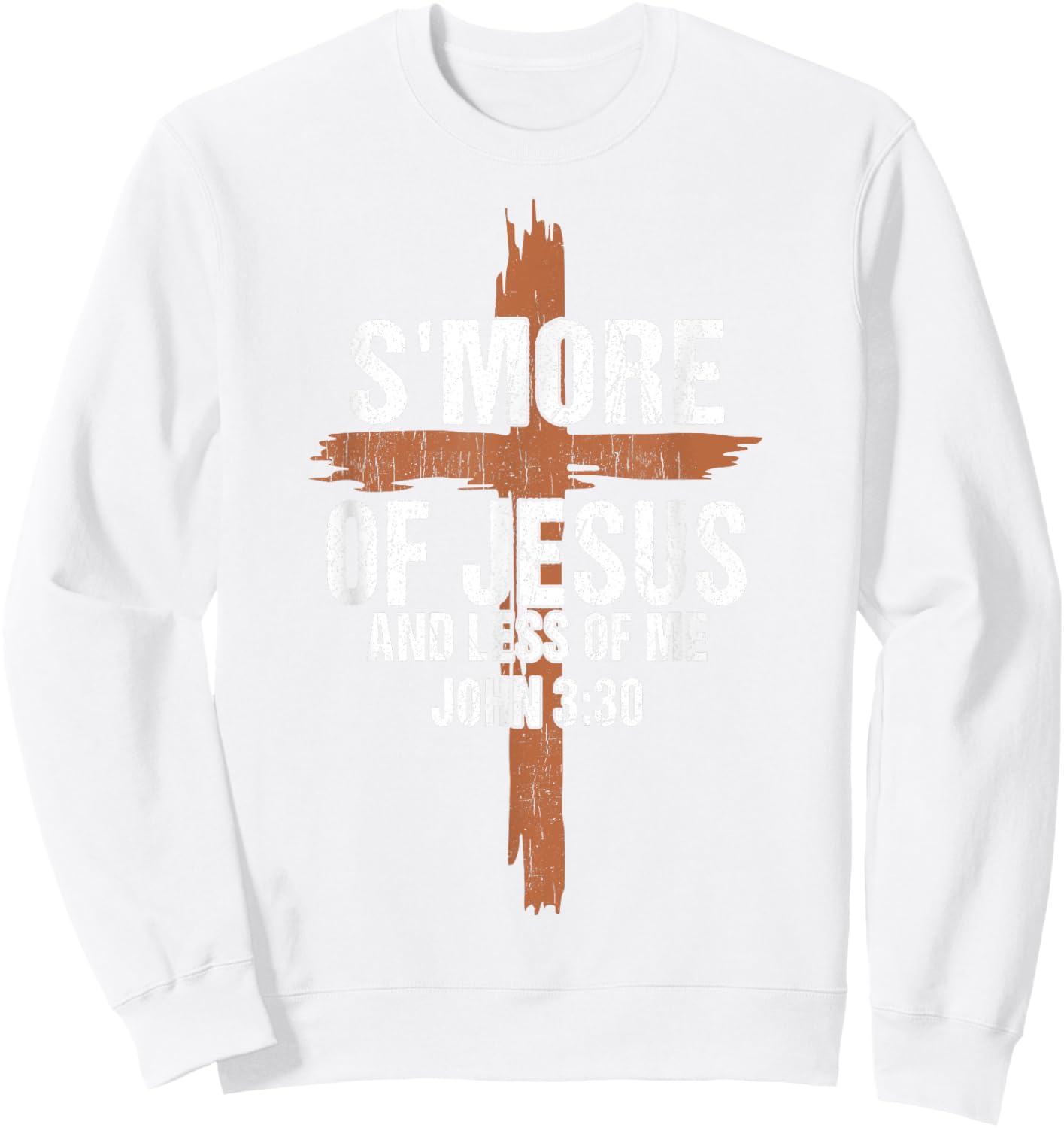 Women S'more Of Jesus And Less Of Me Funny Camping Christian Sweatshirt - Sweatshirt | White