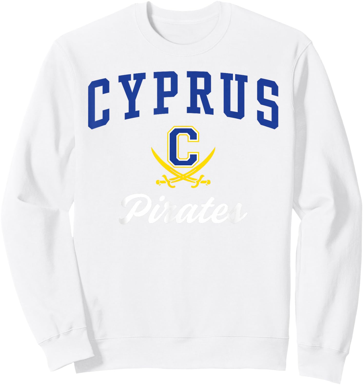 Cyprus High School Pirates Sweatshirt - Sweatshirt | White