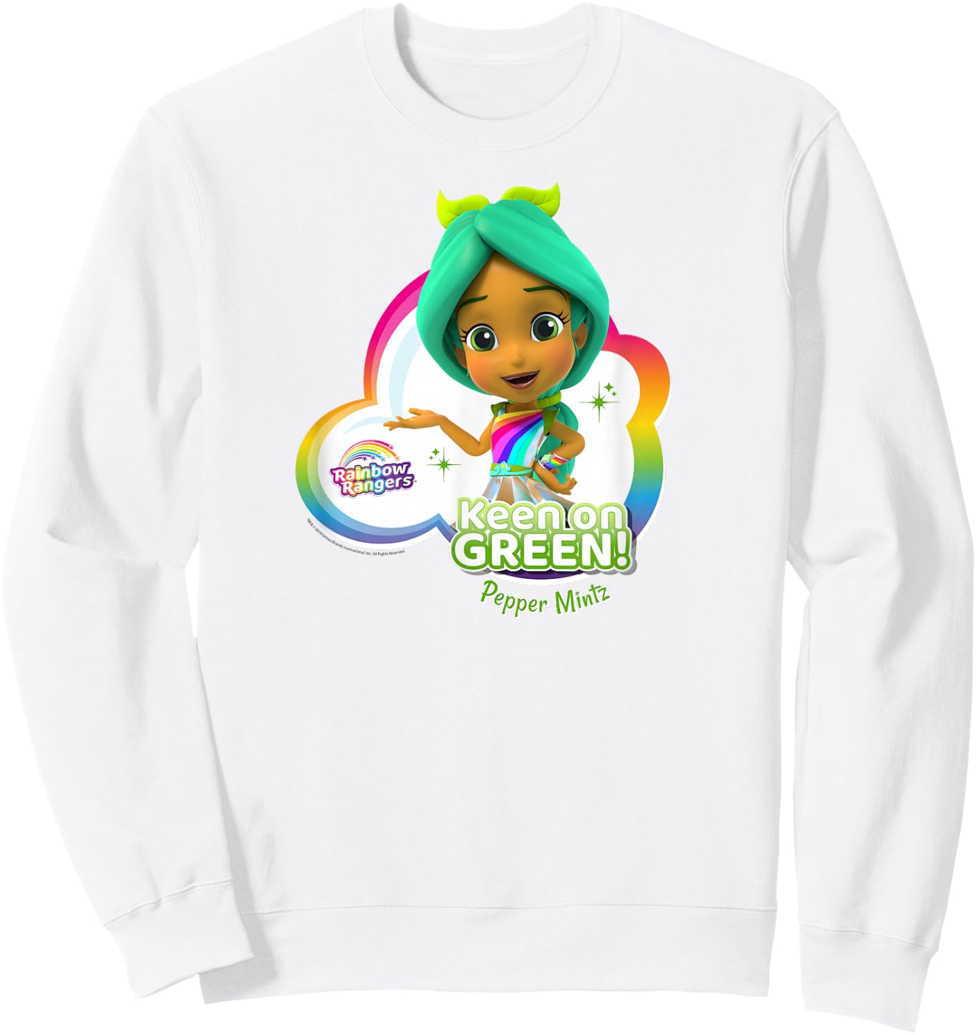 Rainbow Rangers Pepper Mintz "Keen on Green!" Sweatshirt - Sweatshirt | White