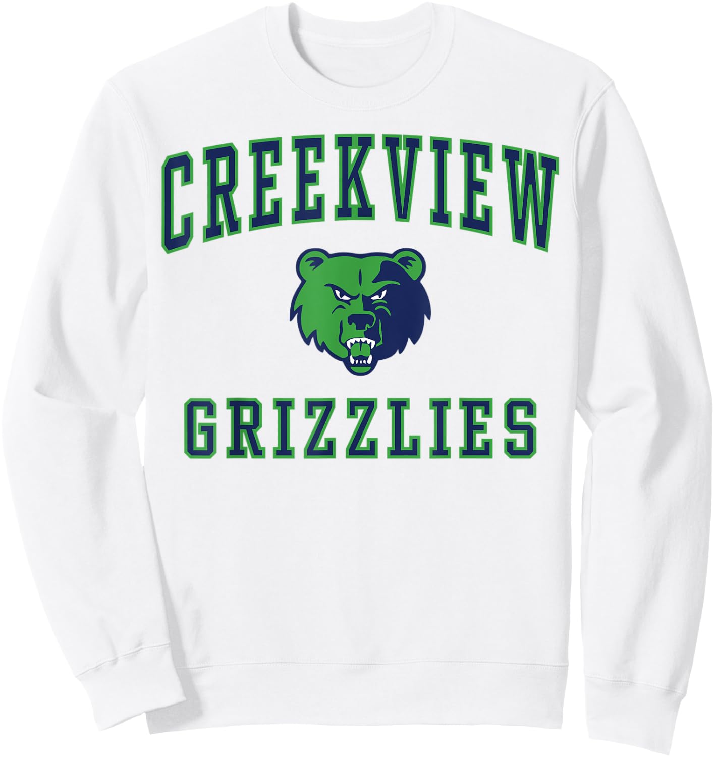 Creekview High School Grizzlies Sweatshirt - Sweatshirt | White