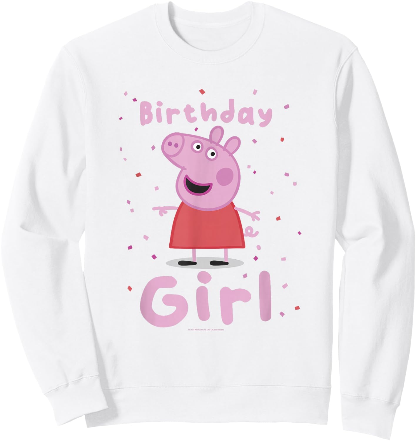 Peppa Pig Birthday Girl Pink Celebration Lyrics Sweatshirt - Sweatshirt | White