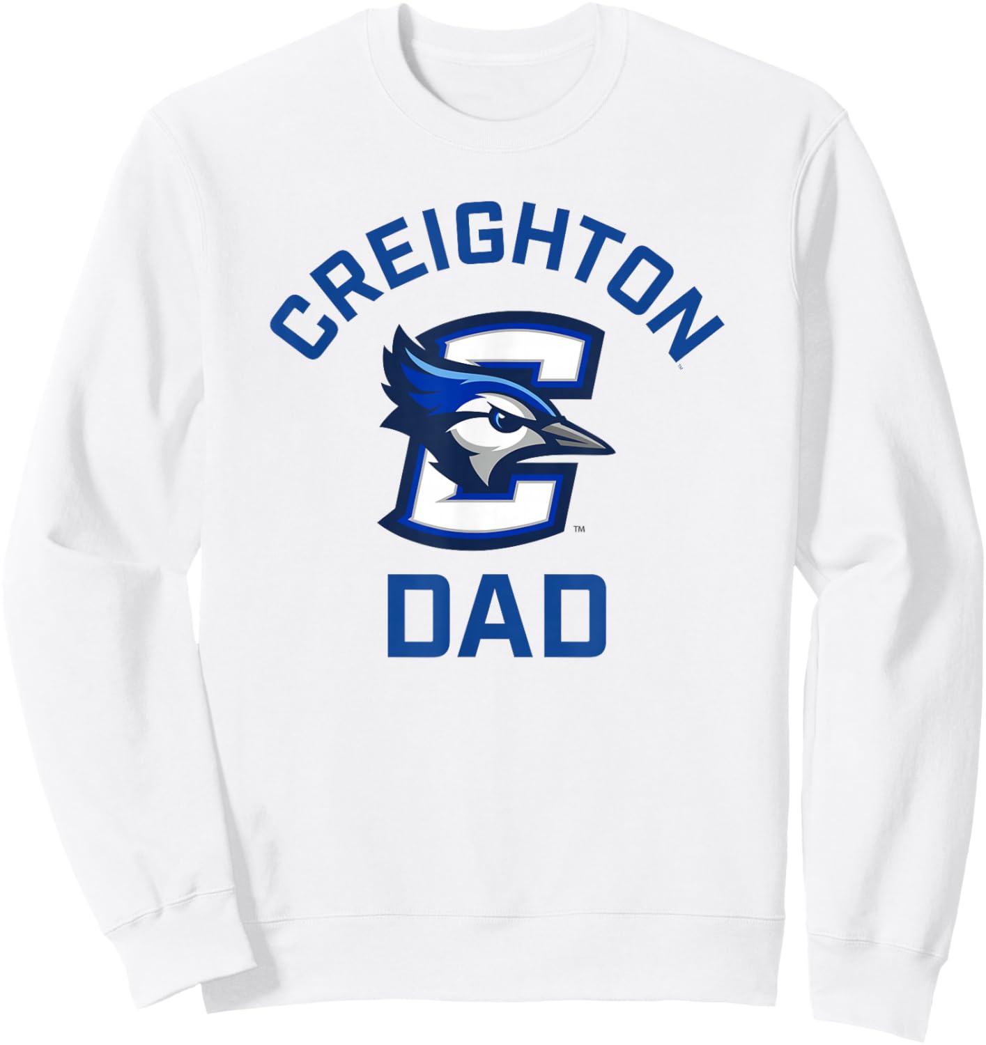 Creighton University Bluejays Arched Dad Sweatshirt - Sweatshirt | White