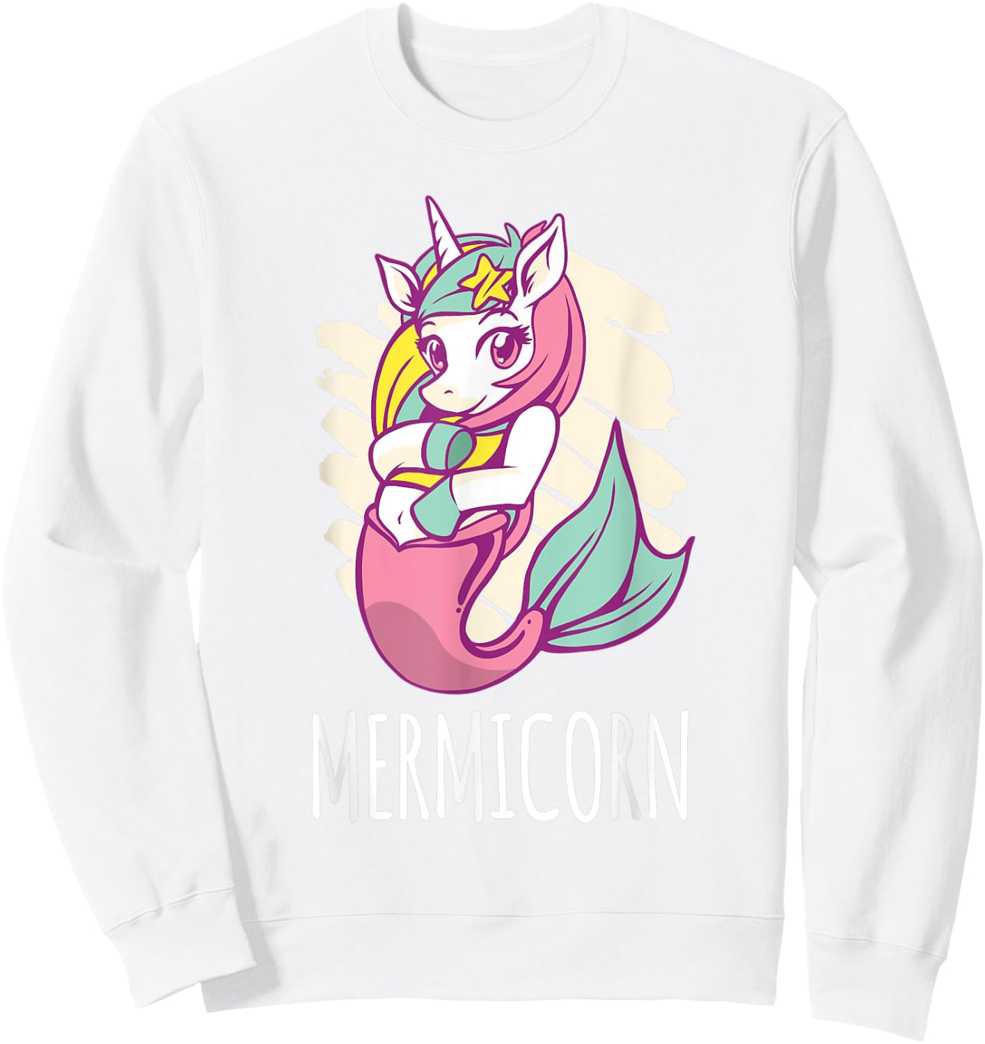 Mermicorn Unicorn Mermaid Sweatshirt - Sweatshirt | White