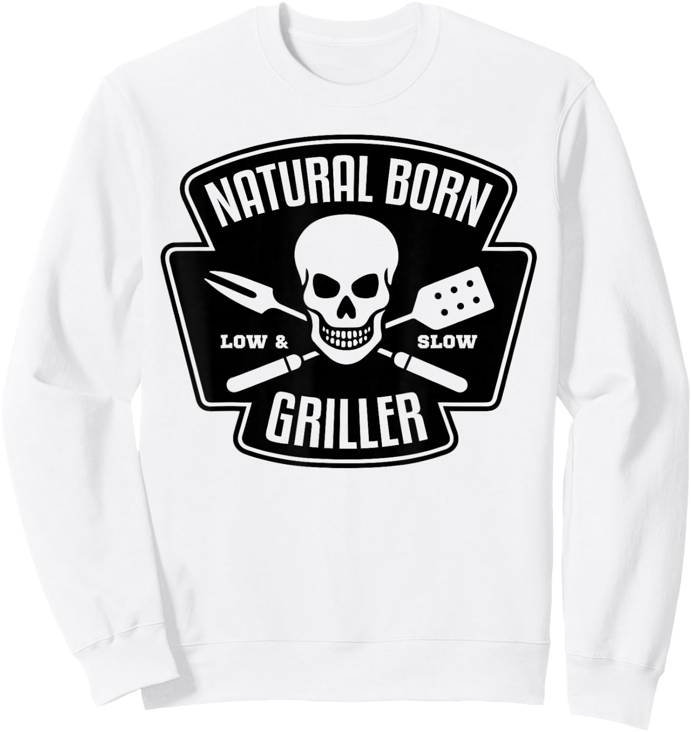Barbecue Natural Born Grillmeister Griller Grill Gift Sweatshirt - Sweatshirt | White