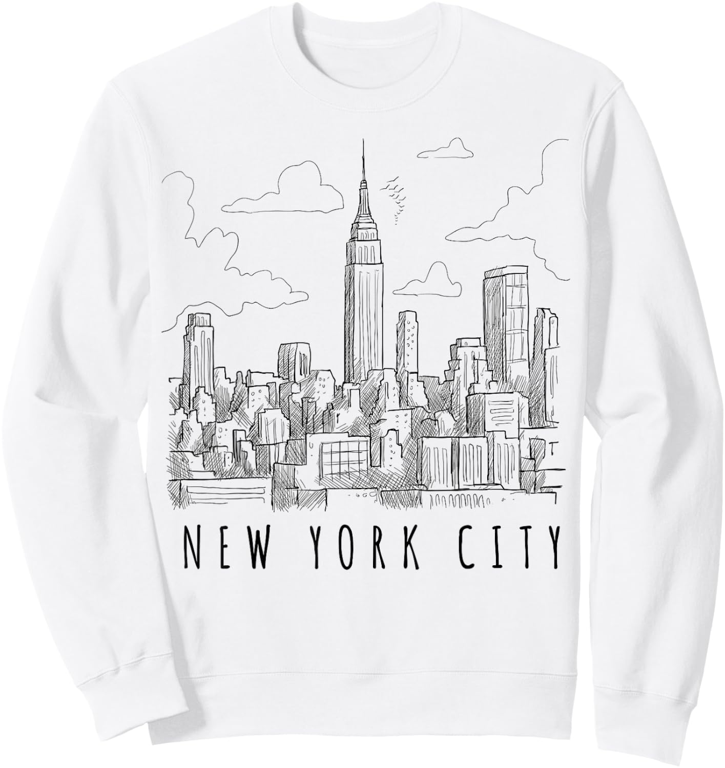New York City Graphic - Novelty & Cool Designs Sweatshirt - Sweatshirt | White