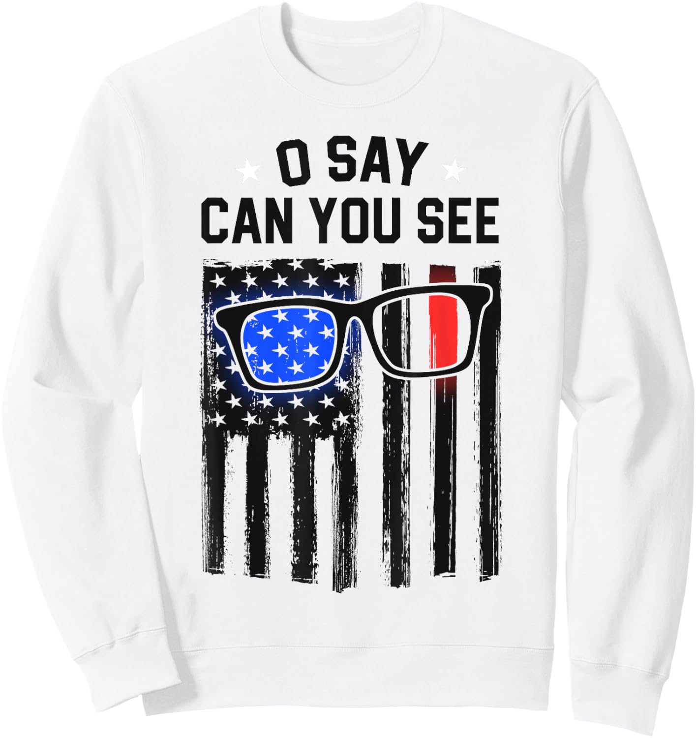 Optician Gift Optometrist Dad Eye Doctor Gift American Flag Sweatshirt - Sweatshirt | White