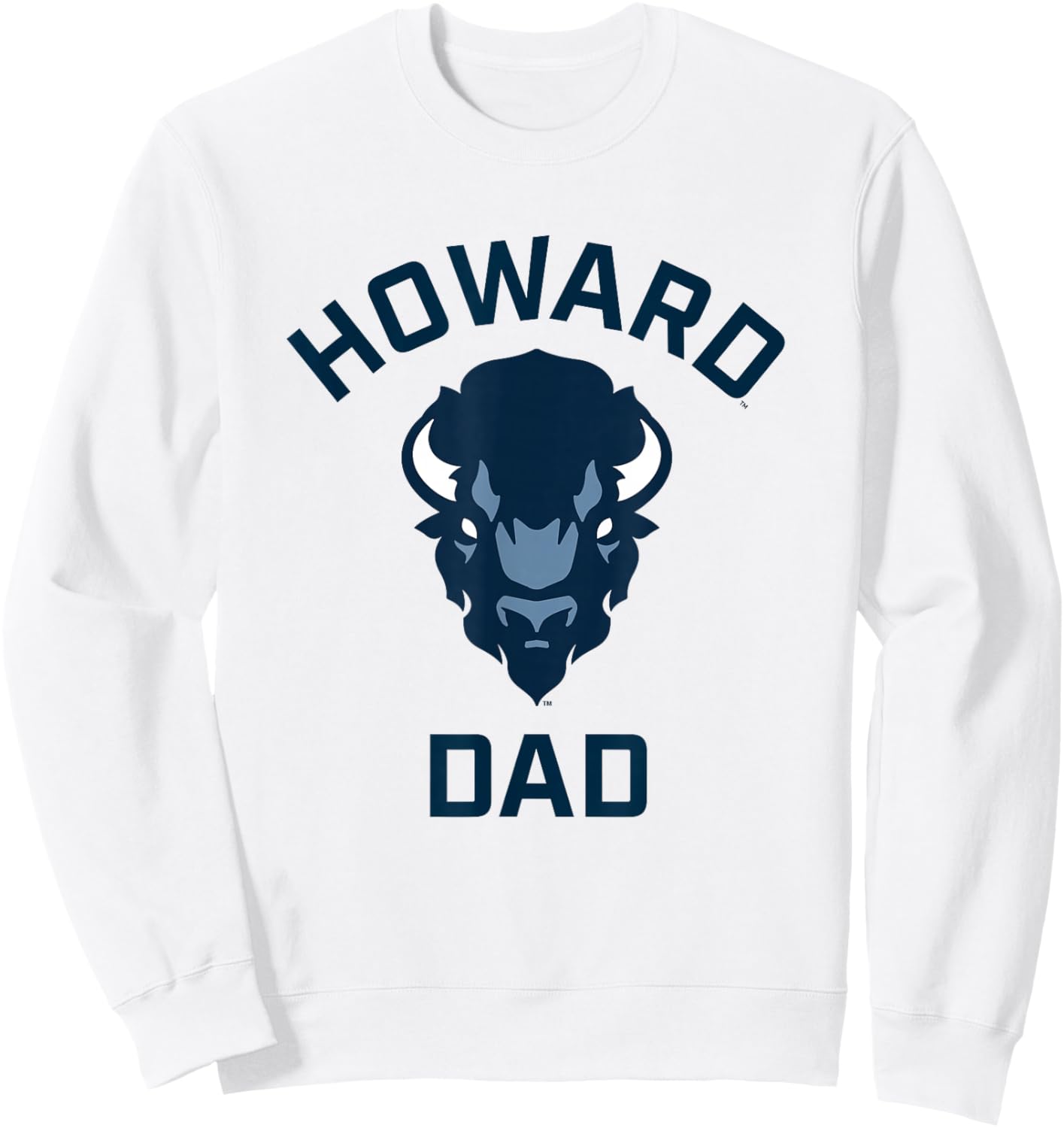 Howard University Bison Arched Dad Sweatshirt - Sweatshirt | White